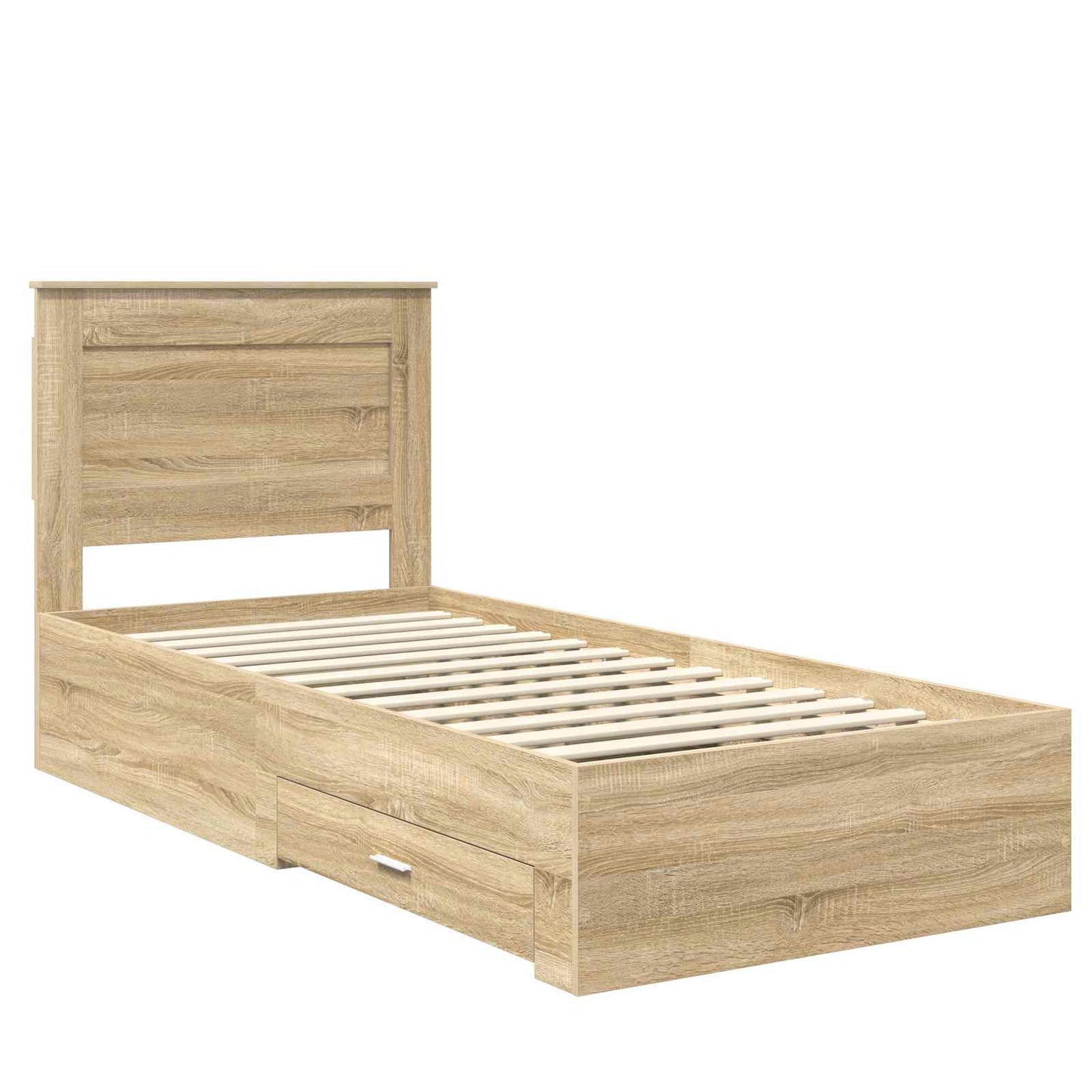 vidaXL Σκελετός Κρεβατιού Δρύς Sonoma 100 x 200 cm Επεξεργασμένο ξύλο