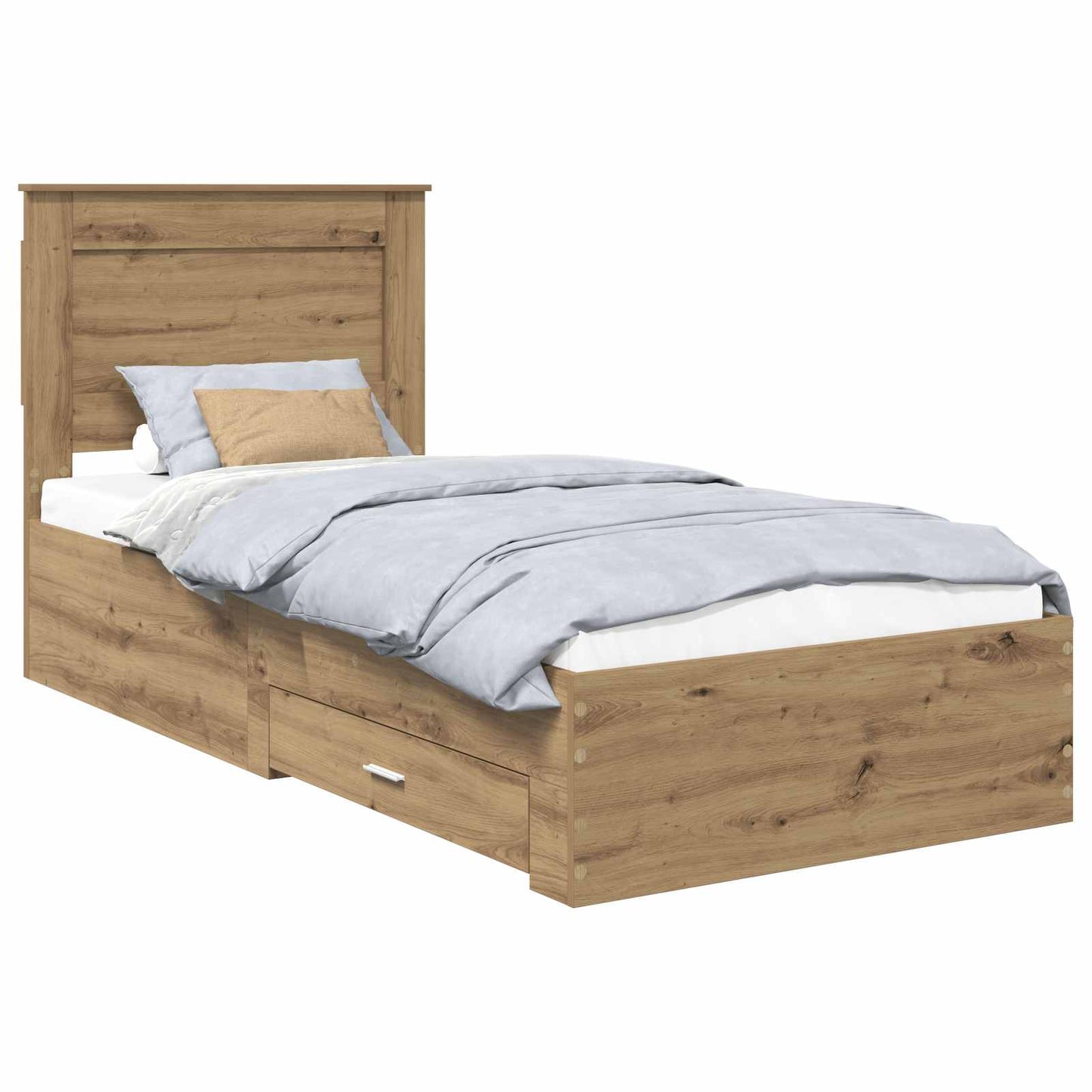 vidaXL Σκελετός Κρεβατιού Artisan Oak 100 x 200 cm Επεξεργασμένο ξύλο