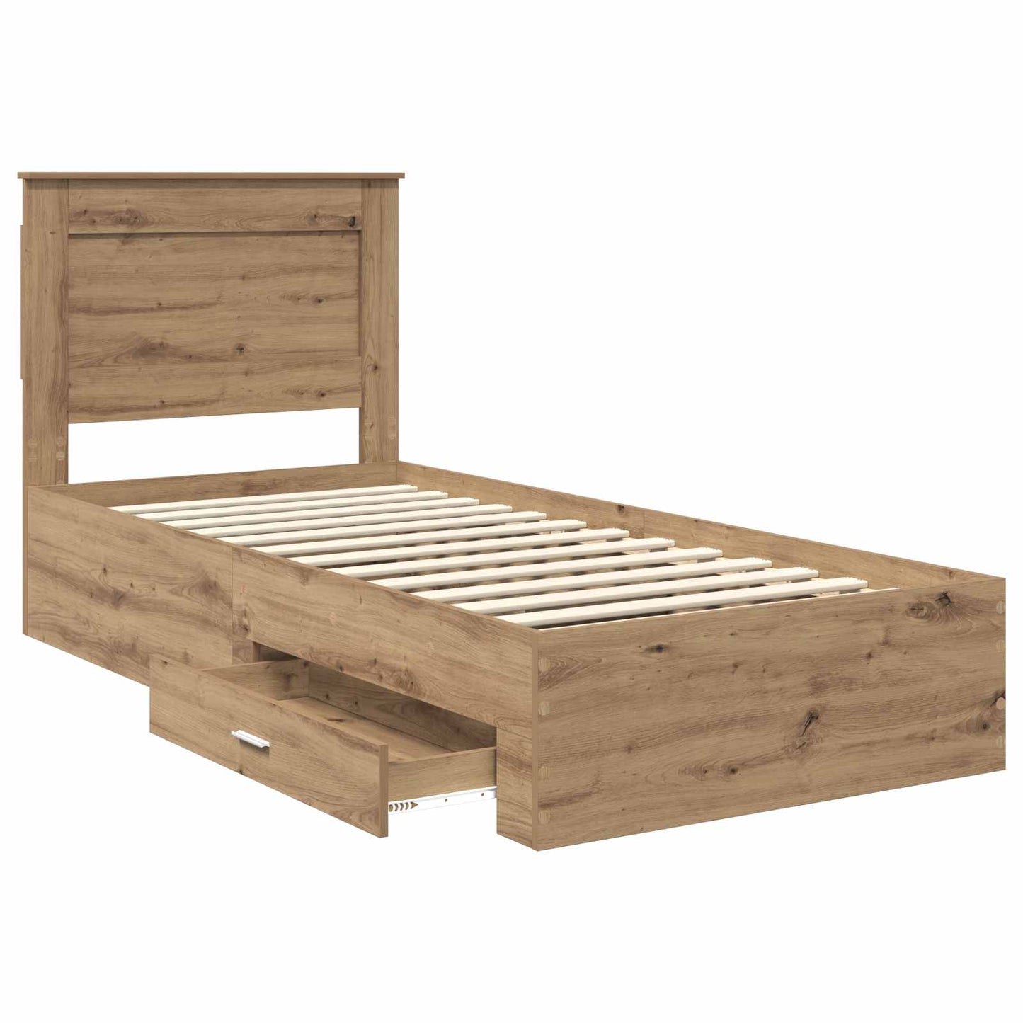 vidaXL Σκελετός Κρεβατιού Artisan Oak 100 x 200 cm Επεξεργασμένο ξύλο