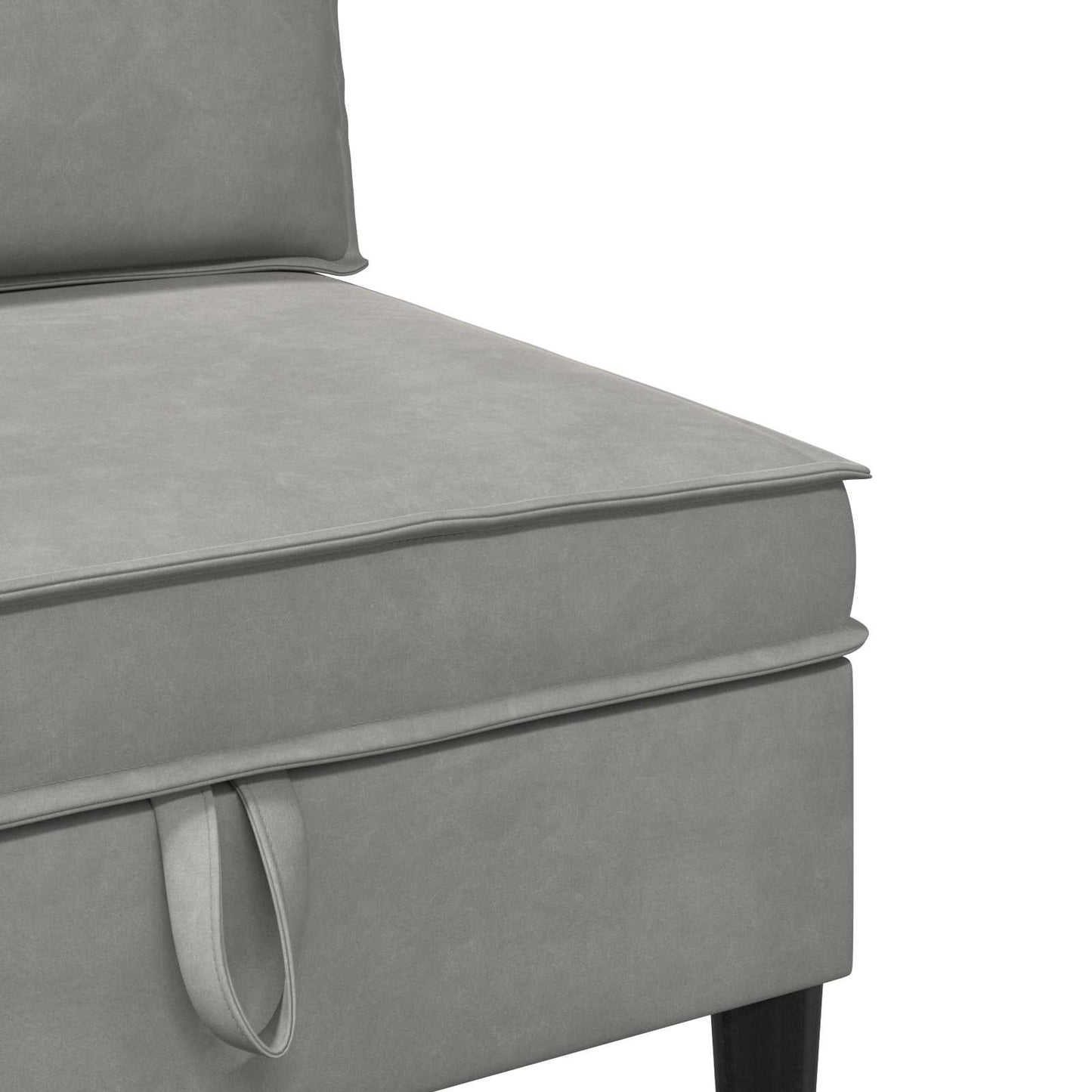 vidaXL Σετ Επίπλων Σαλονιού με μαξιλάρι 3 pcs Ανοιχτό γκρι Βελούδο