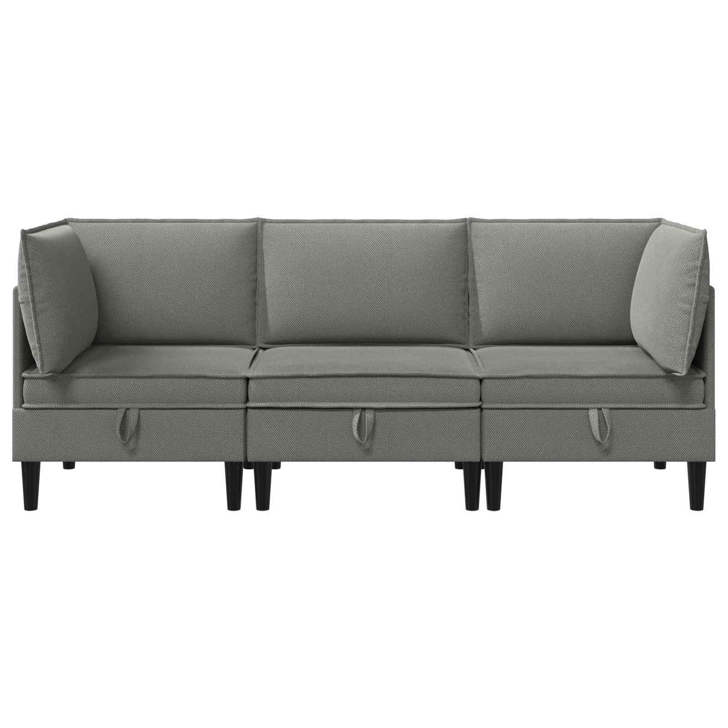 vidaXL Σετ Επίπλων Σαλονιού 3 pcs Σκούρο γκρι Ύφασμα