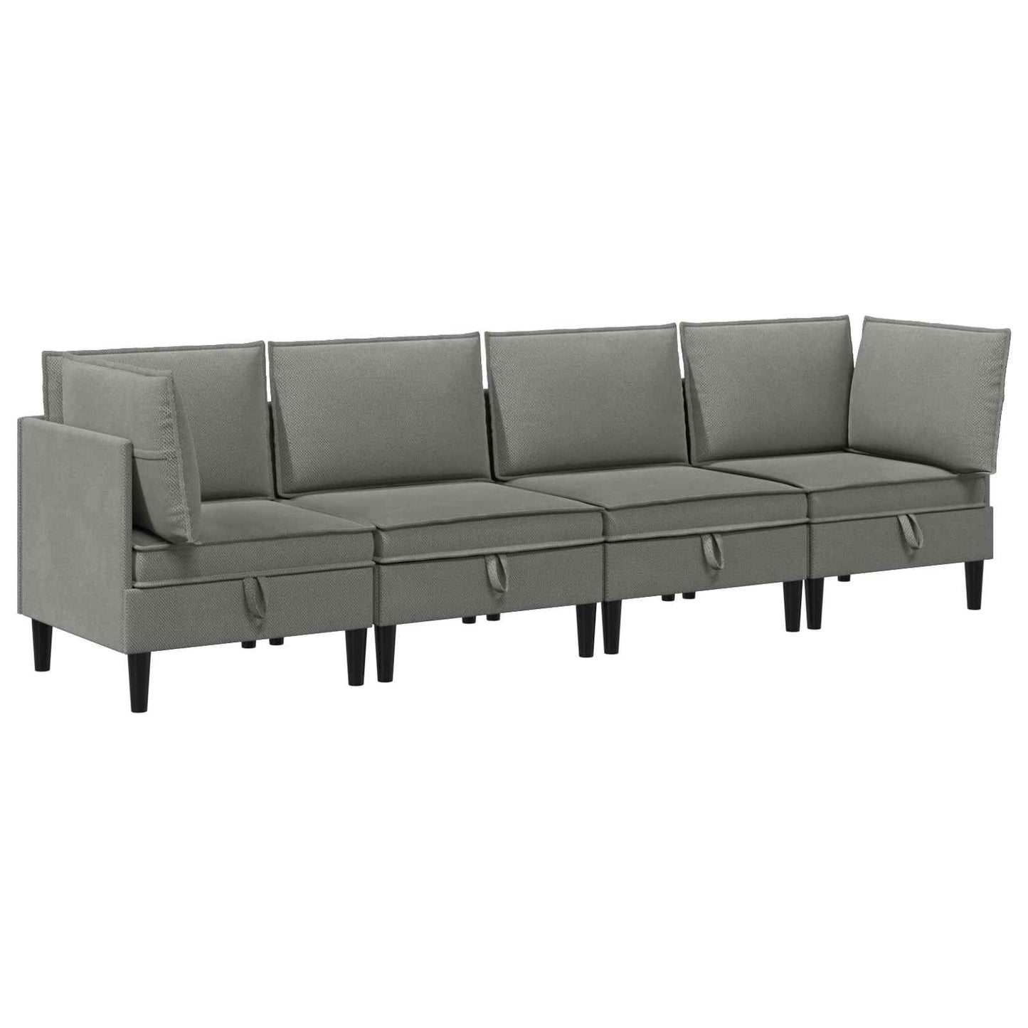 vidaXL Σετ Επίπλων Σαλονιού 4 pcs Σκούρο γκρι Ύφασμα