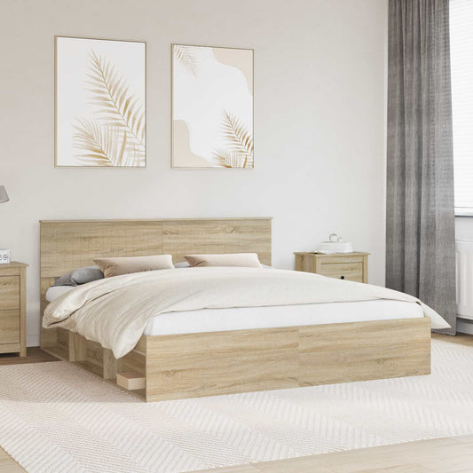vidaXL Σκελετός Κρεβατιού Σονόμα 180 x 200 cm Στερεά ξυλεία πεύκου