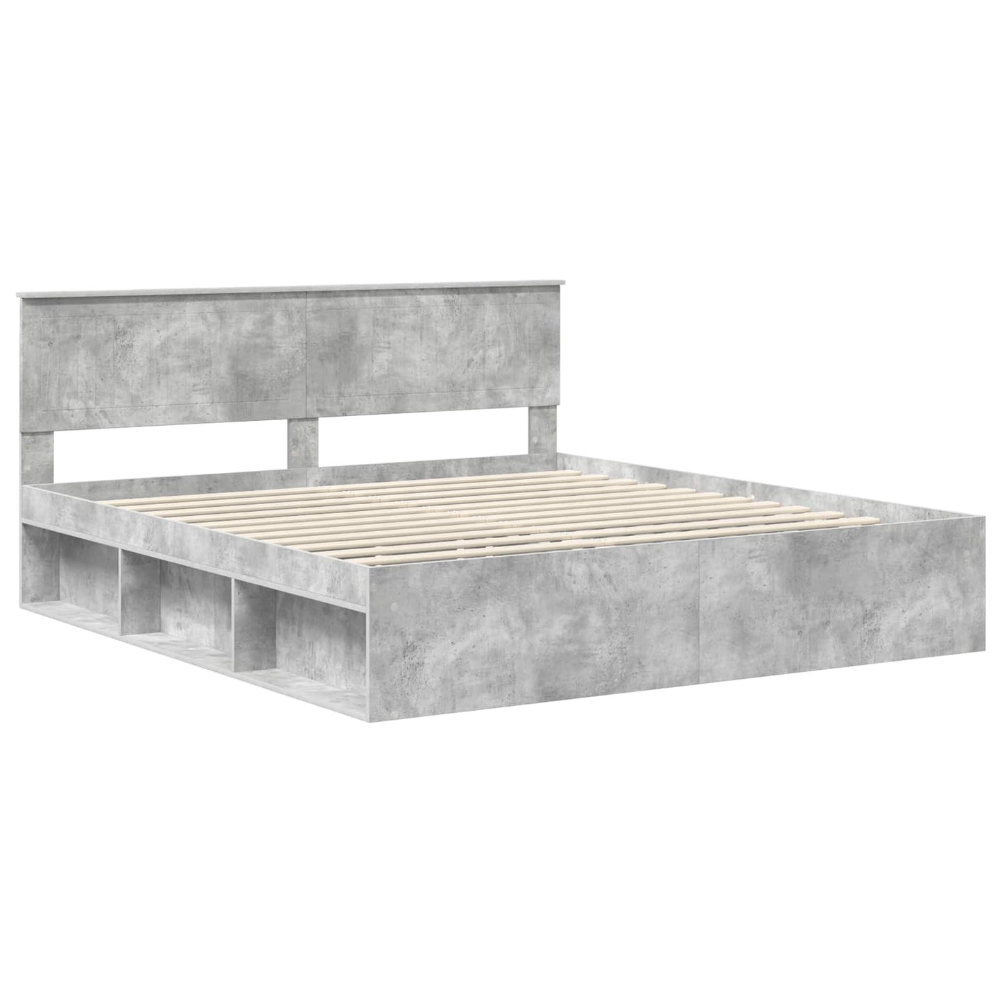vidaXL Σκελετός Κρεβατιού Σκυρόδεμα 180 x 200 cm Στερεά ξυλεία πεύκου
