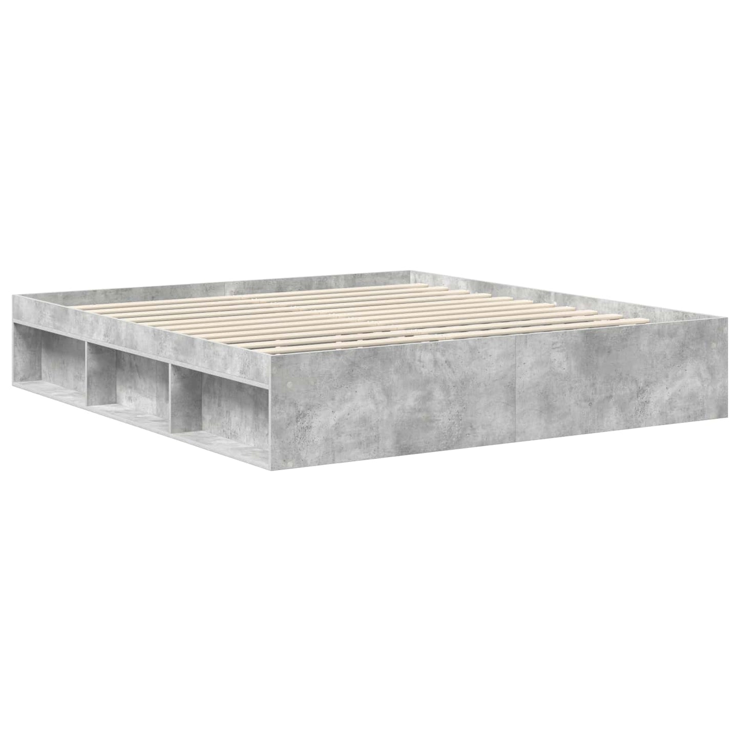 vidaXL Σκελετός Κρεβατιού Σκυρόδεμα 180 x 200 cm Στερεά ξυλεία πεύκου