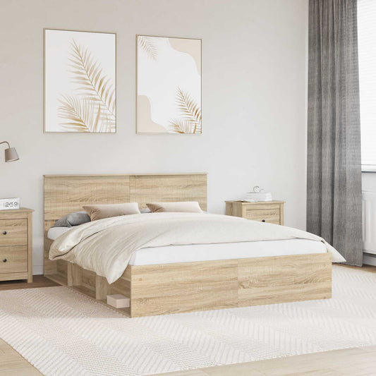 vidaXL Σκελετός Κρεβατιού Σονόμα 160 x 200 cm Στερεά ξυλεία πεύκου