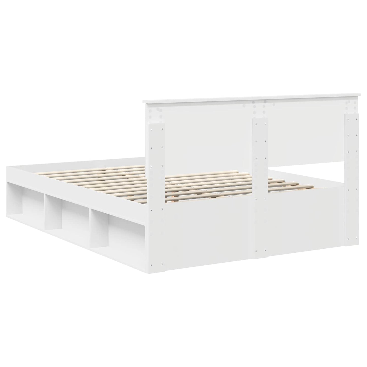 vidaXL Σκελετός Κρεβατιού Λευκό 135 x 190 cm Στερεά ξυλεία πεύκου