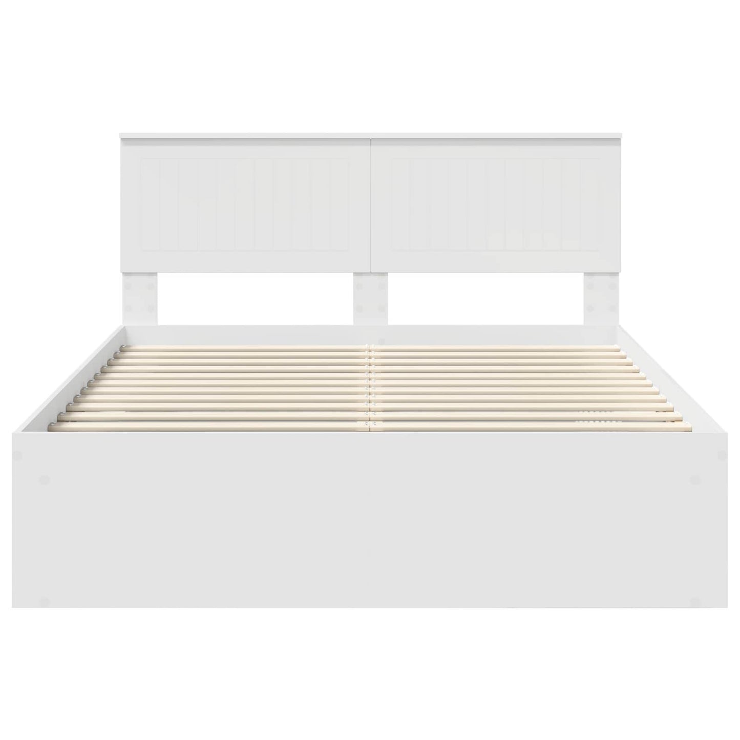 vidaXL Σκελετός Κρεβατιού Λευκό 135 x 190 cm Στερεά ξυλεία πεύκου