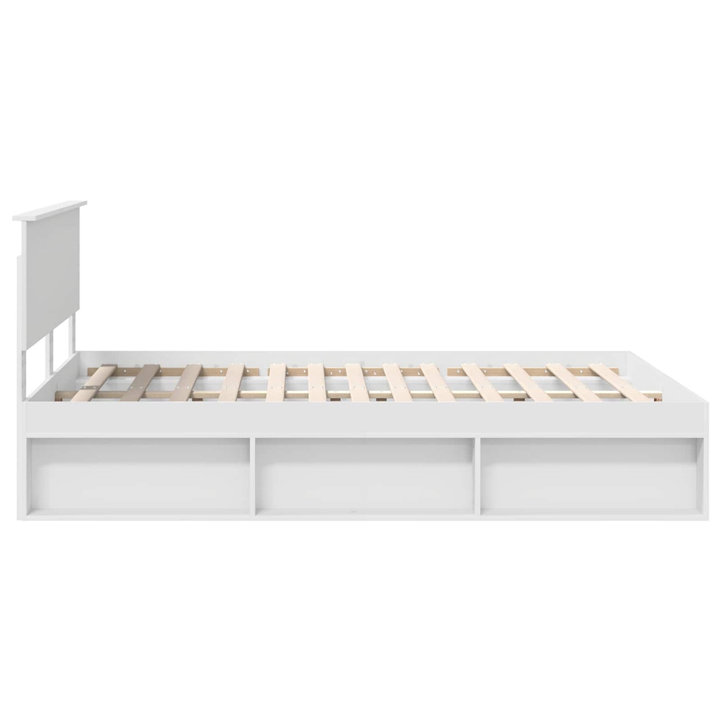 vidaXL Σκελετός Κρεβατιού Λευκό 135 x 190 cm Στερεά ξυλεία πεύκου