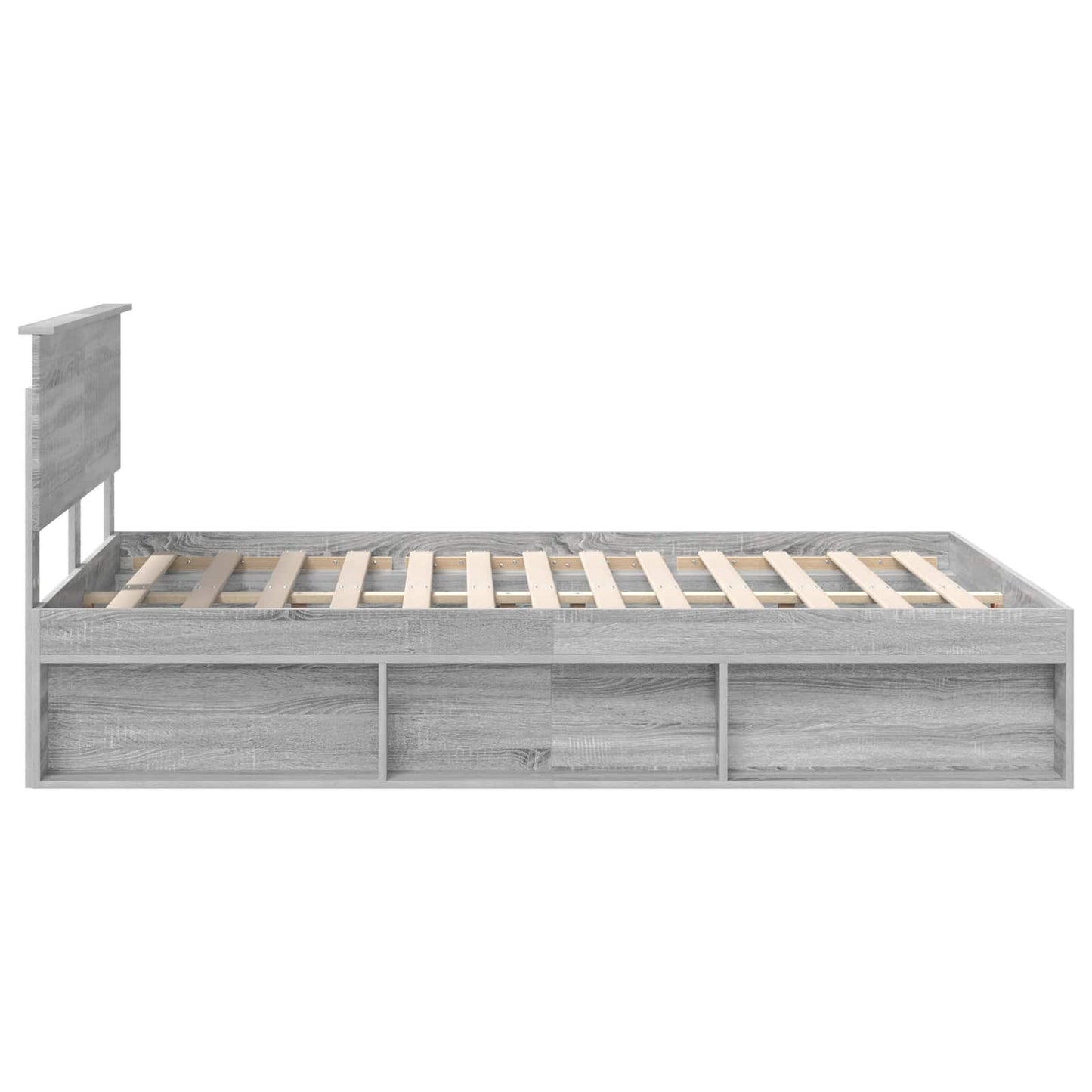 vidaXL Σκελετός Κρεβατιού Γκρι Sonoma 135 x 190 cm