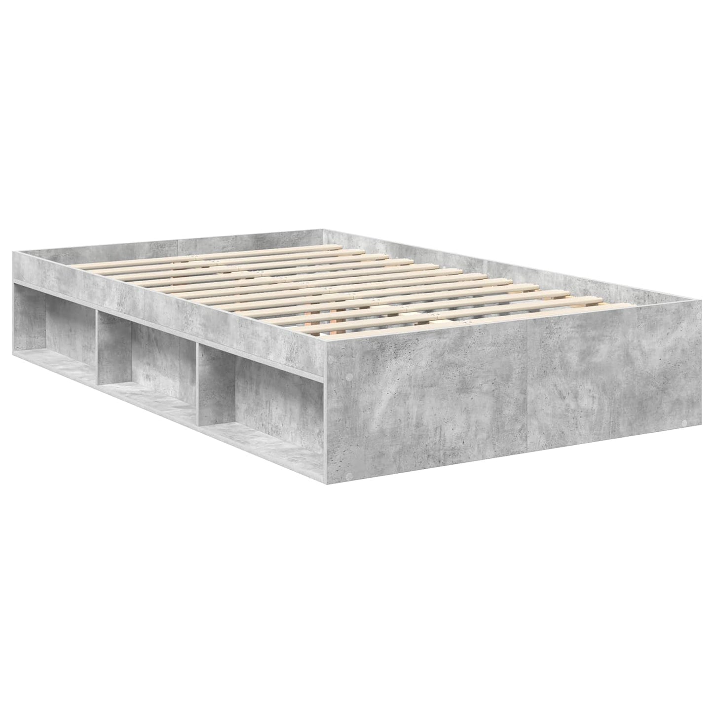vidaXL Σκελετός Κρεβατιού Σκυρόδεμα 120 x 200 cm Στερεά ξυλεία πεύκου