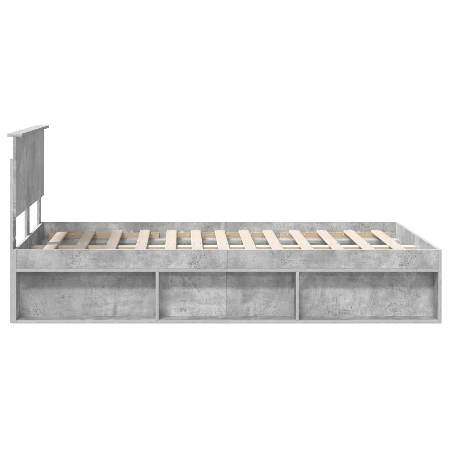 vidaXL Σκελετός Κρεβατιού Σκυρόδεμα 120 x 200 cm Στερεά ξυλεία πεύκου