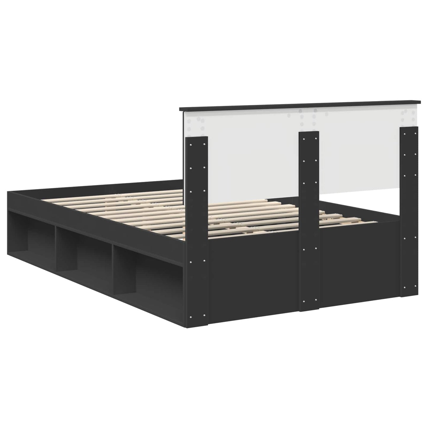 vidaXL Σκελετός Κρεβατιού Μαύρο 120 x 190 cm Στερεά ξυλεία πεύκου