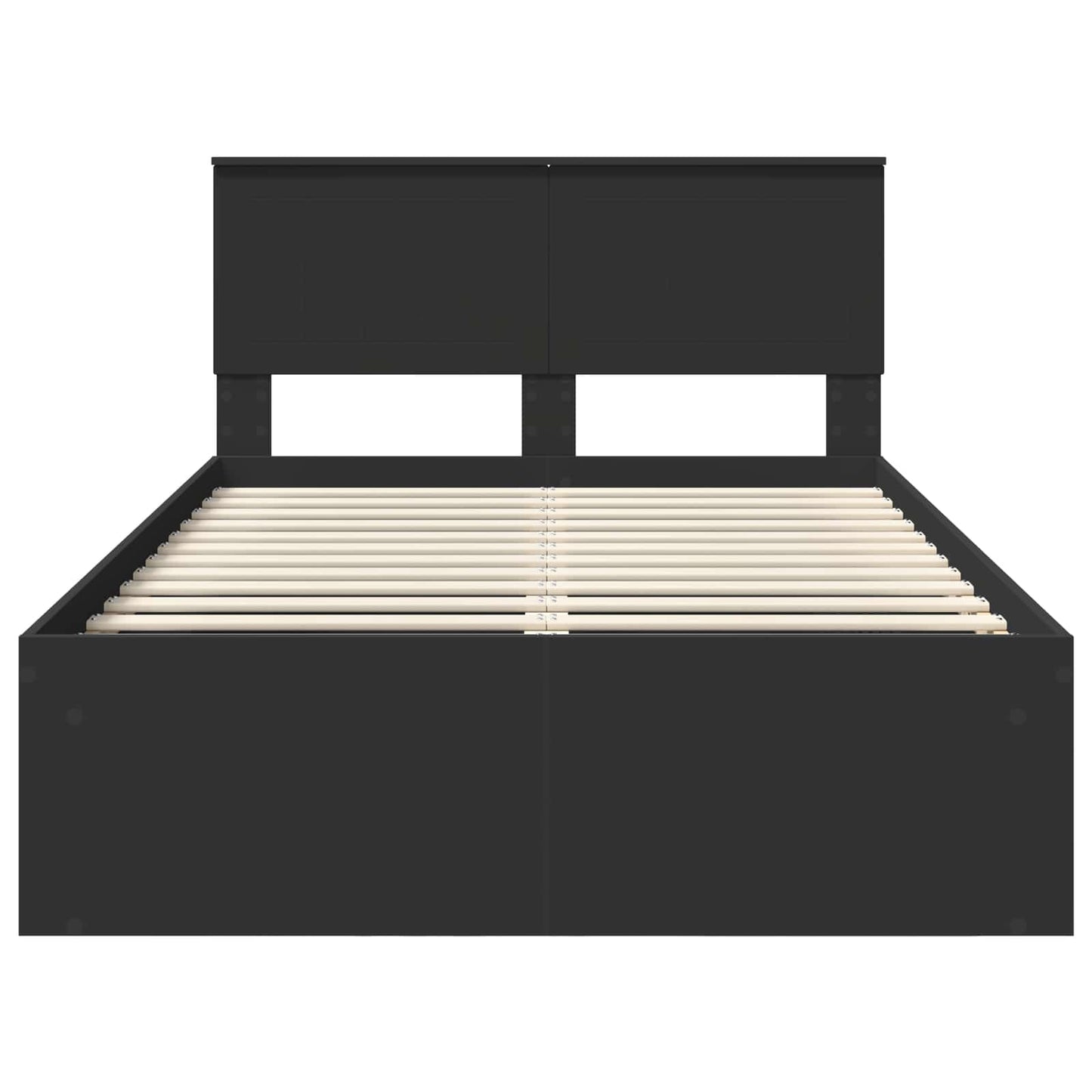 vidaXL Σκελετός Κρεβατιού Μαύρο 120 x 190 cm Στερεά ξυλεία πεύκου