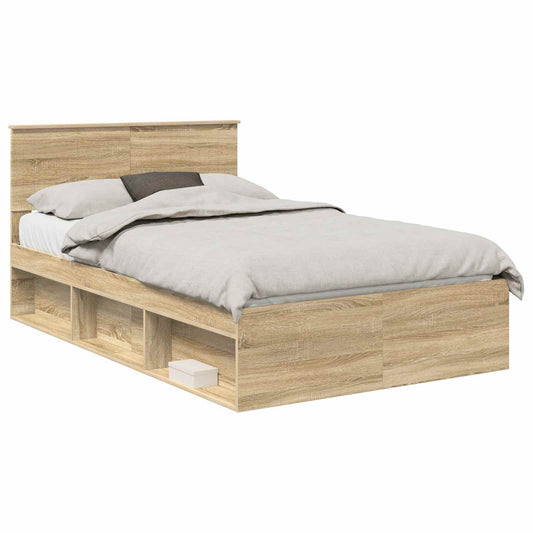 vidaXL Σκελετός Κρεβατιού Σονόμα 120 x 190 cm Στερεά ξυλεία πεύκου