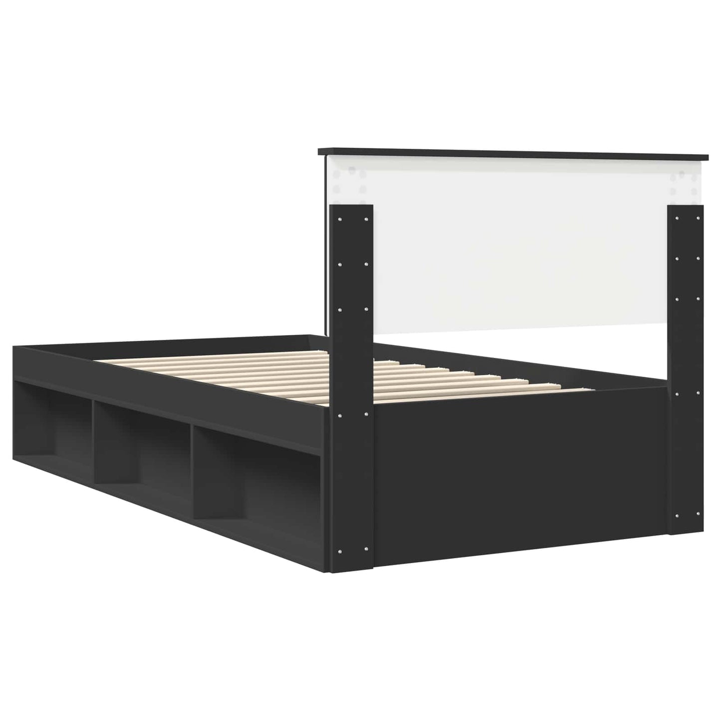 vidaXL Σκελετός Κρεβατιού Μαύρο 100 x 200 cm Στερεά ξυλεία πεύκου