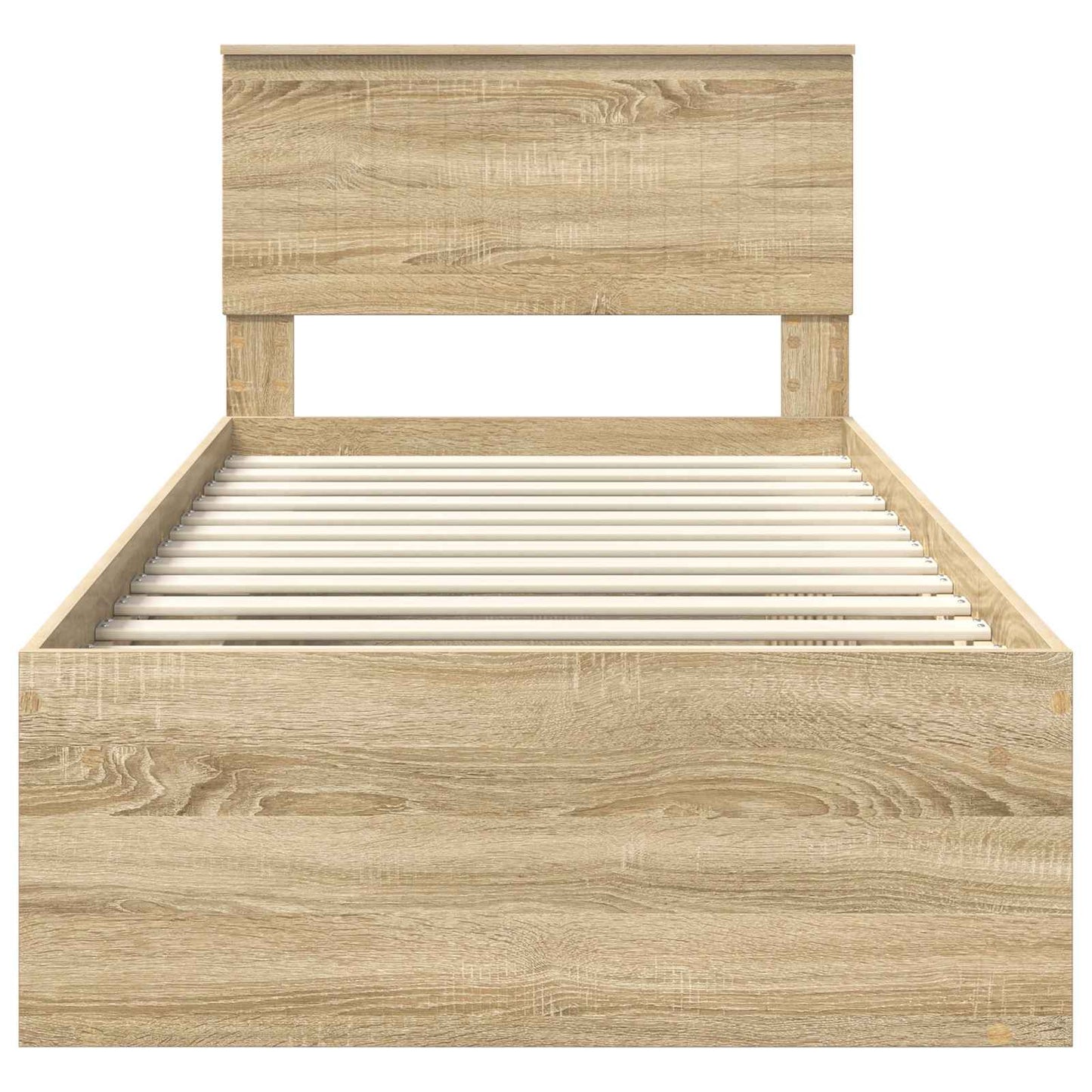 vidaXL Σκελετός Κρεβατιού Δρύς Sonoma 90 x 200 cm Στερεά ξυλεία πεύκου