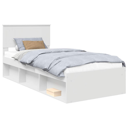 vidaXL Σκελετός Κρεβατιού Λευκό 90 x 190 cm Στερεά ξυλεία πεύκου