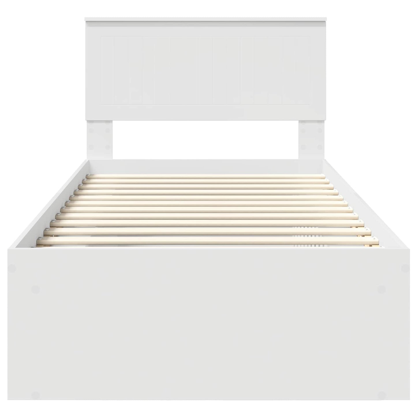 vidaXL Σκελετός Κρεβατιού Λευκό 90 x 190 cm Στερεά ξυλεία πεύκου