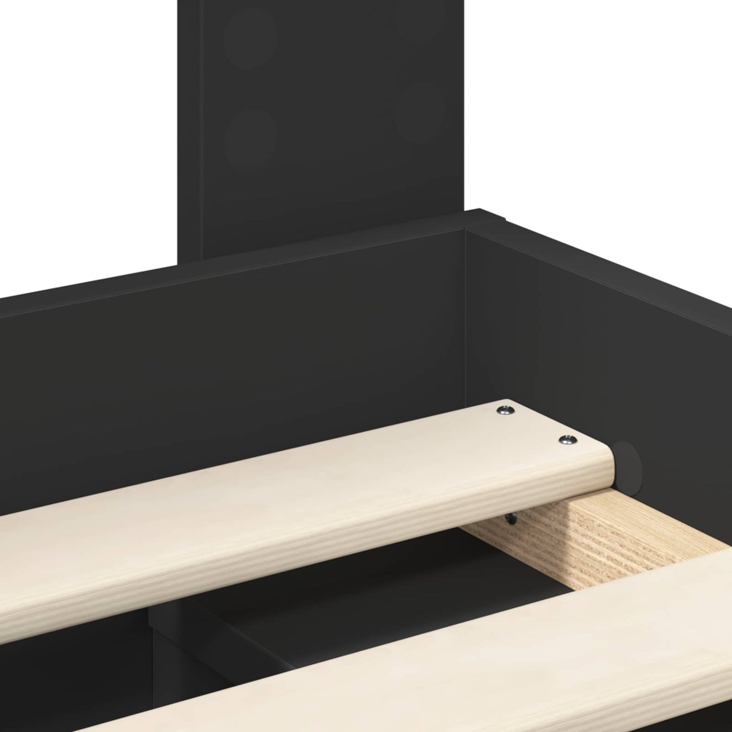 vidaXL Σκελετός Κρεβατιού Μαύρο 90 x 190 cm Στερεά ξυλεία πεύκου