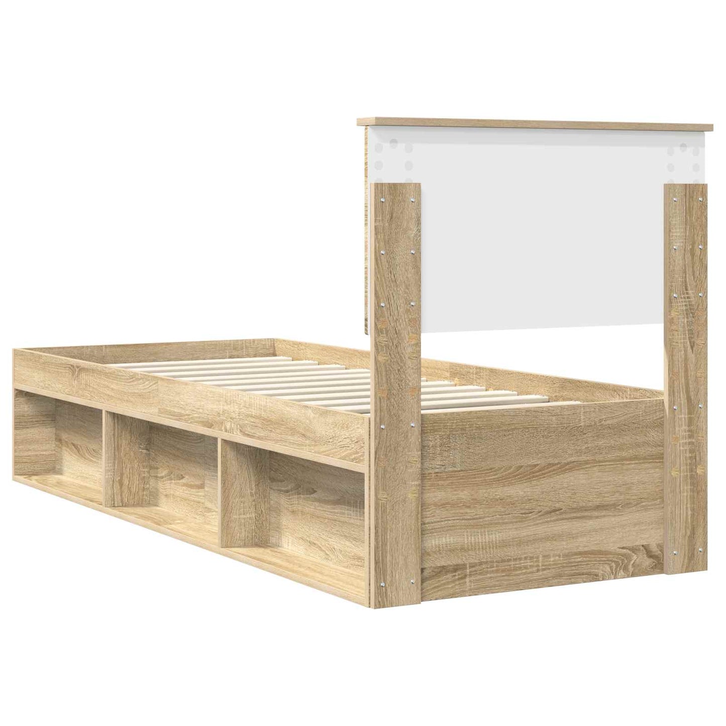 vidaXL Σκελετός Κρεβατιού Δρύς Sonoma 75 x 190 cm Στερεά ξυλεία πεύκου
