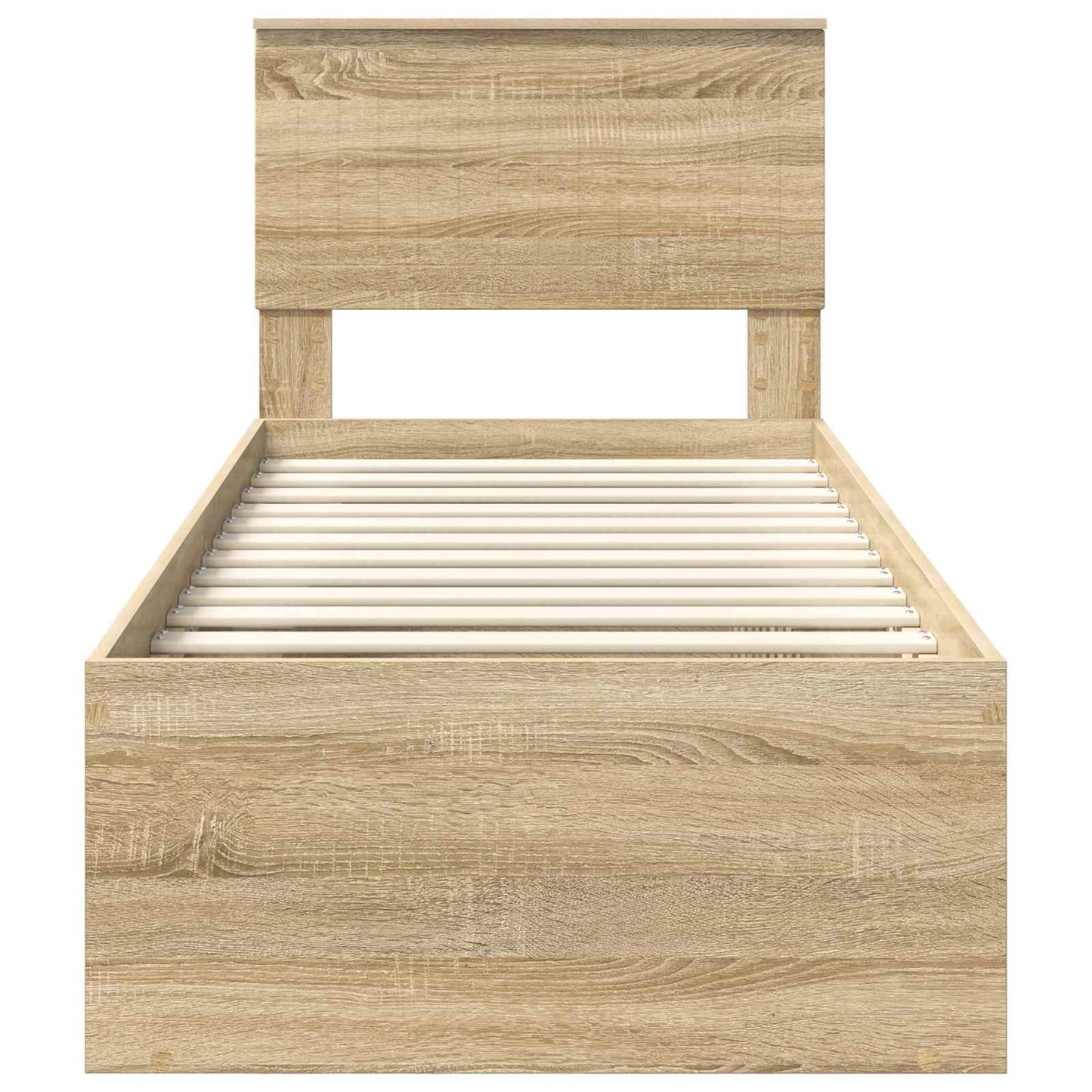 vidaXL Σκελετός Κρεβατιού Δρύς Sonoma 75 x 190 cm Στερεά ξυλεία πεύκου