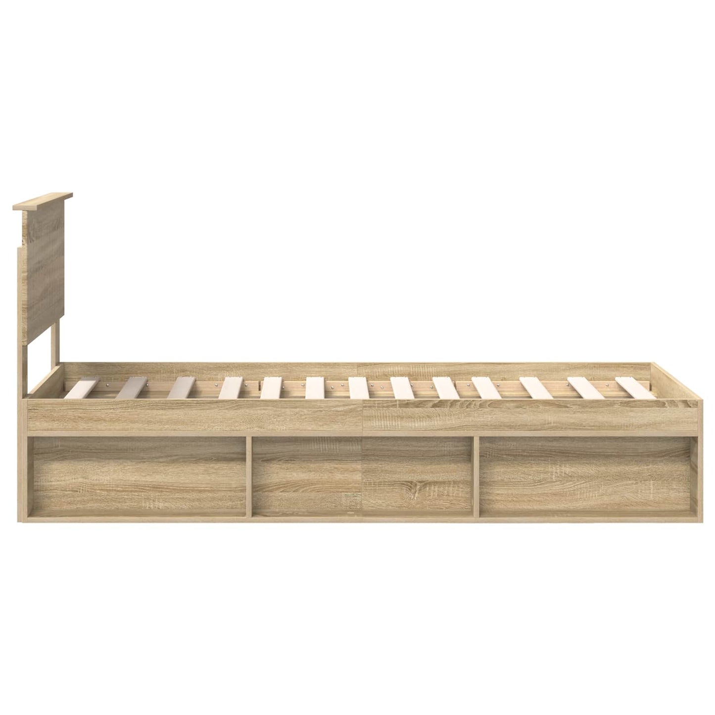 vidaXL Σκελετός Κρεβατιού Δρύς Sonoma 75 x 190 cm Στερεά ξυλεία πεύκου