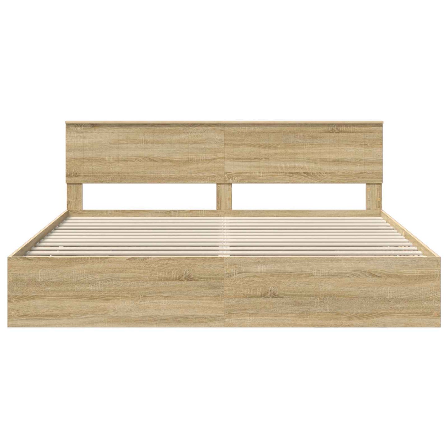 vidaXL Σκελετός Κρεβατιού Δρύς Sonoma 200 x 200 cm Μηχανήματος Ξύλο