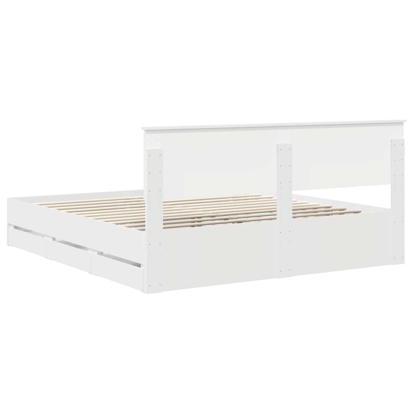 vidaXL Σκελετός Κρεβατιού Λευκό 180 x 200 cm Μηχανήματος Ξύλο