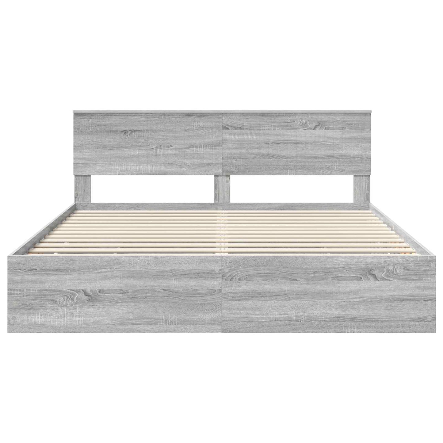 vidaXL Σκελετός Κρεβατιού Γκρίζο Σονομα 180 x 200 cm Μηχανήματος Ξύλο