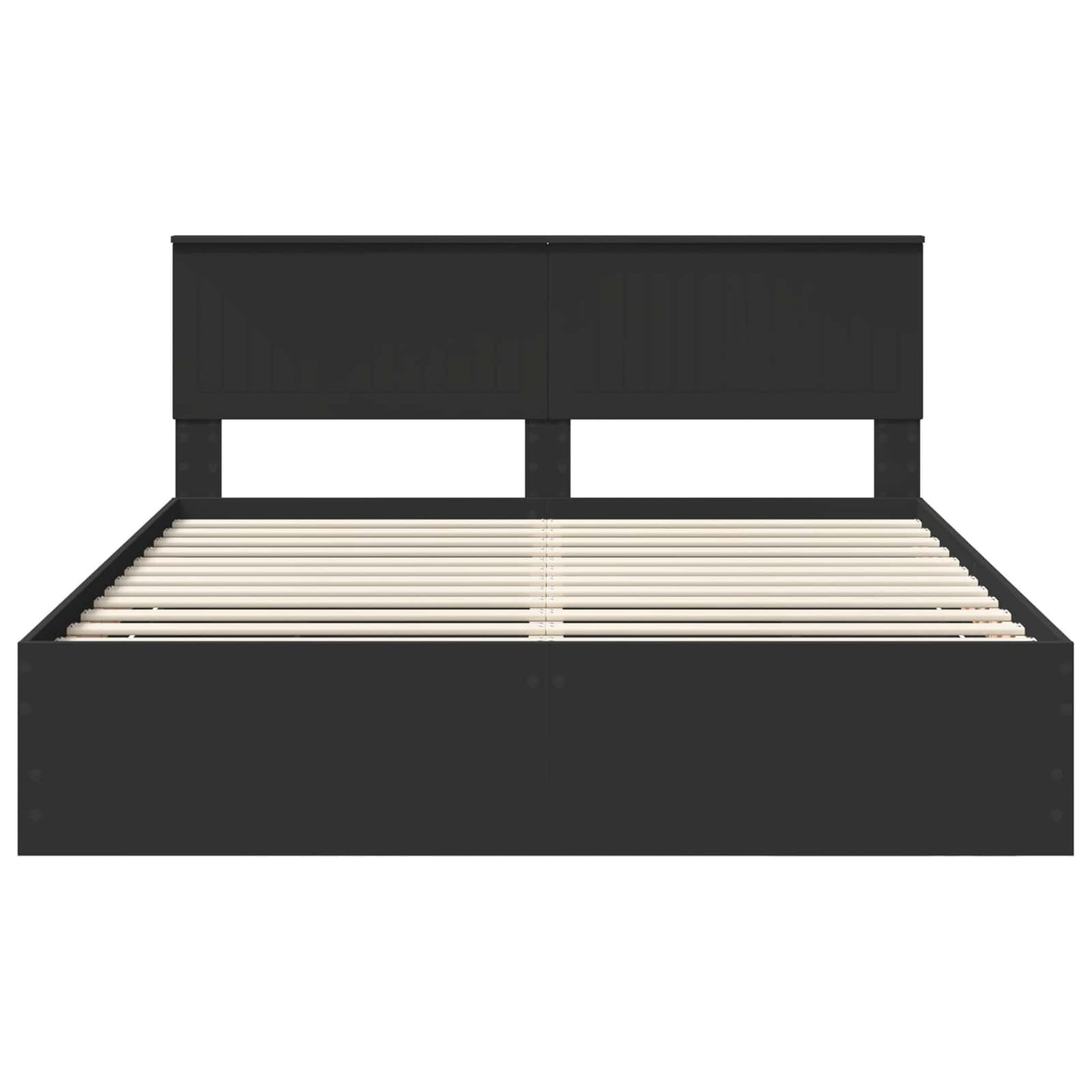 vidaXL Σκελετός Κρεβατιού Μαύρο 160 x 200 cm Μηχανήματος Ξύλο