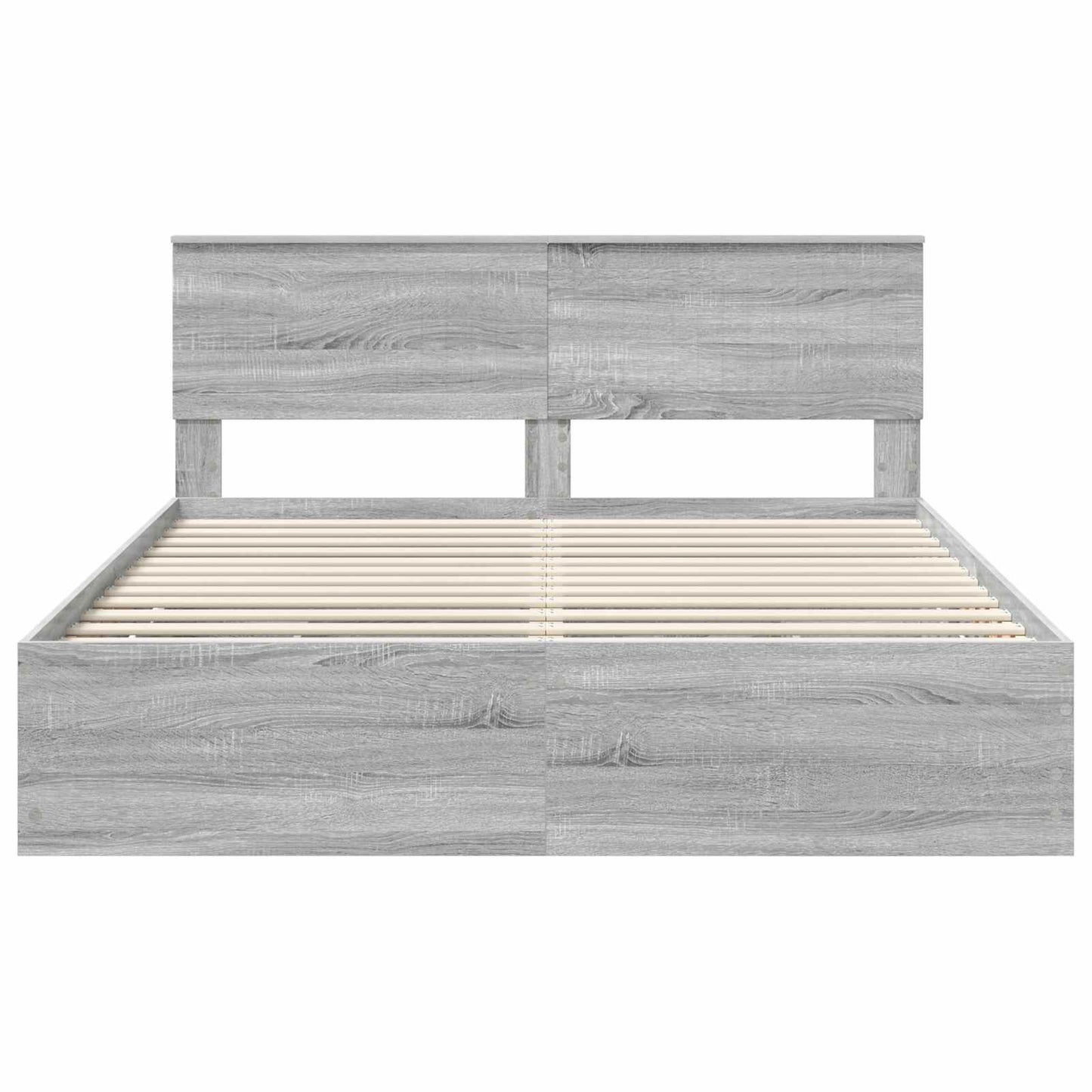 vidaXL Σκελετός Κρεβατιού Γκρίζο Σονομα 160 x 200 cm Μηχανήματος Ξύλο