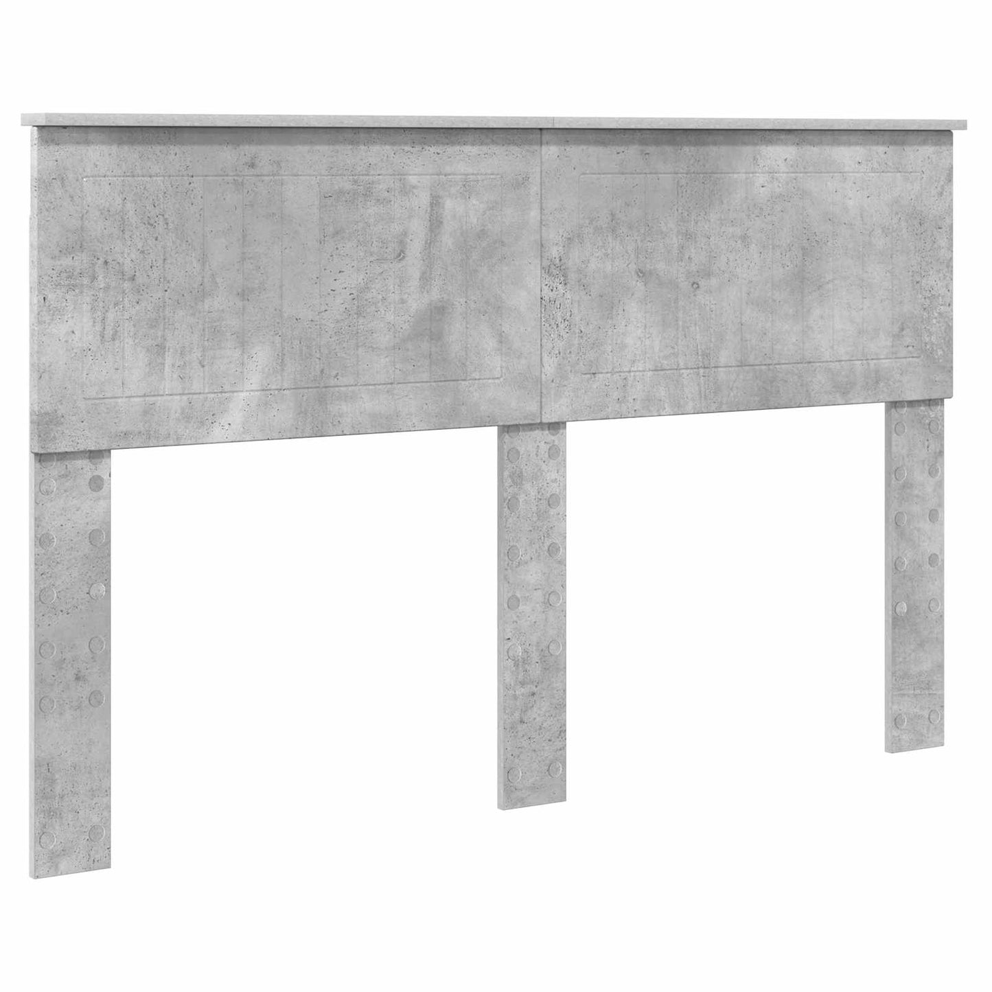 vidaXL Σκελετός Κρεβατιού Σκυρόδεμα Γκρι 140 x 190 cm Μηχανήματος Ξύλο