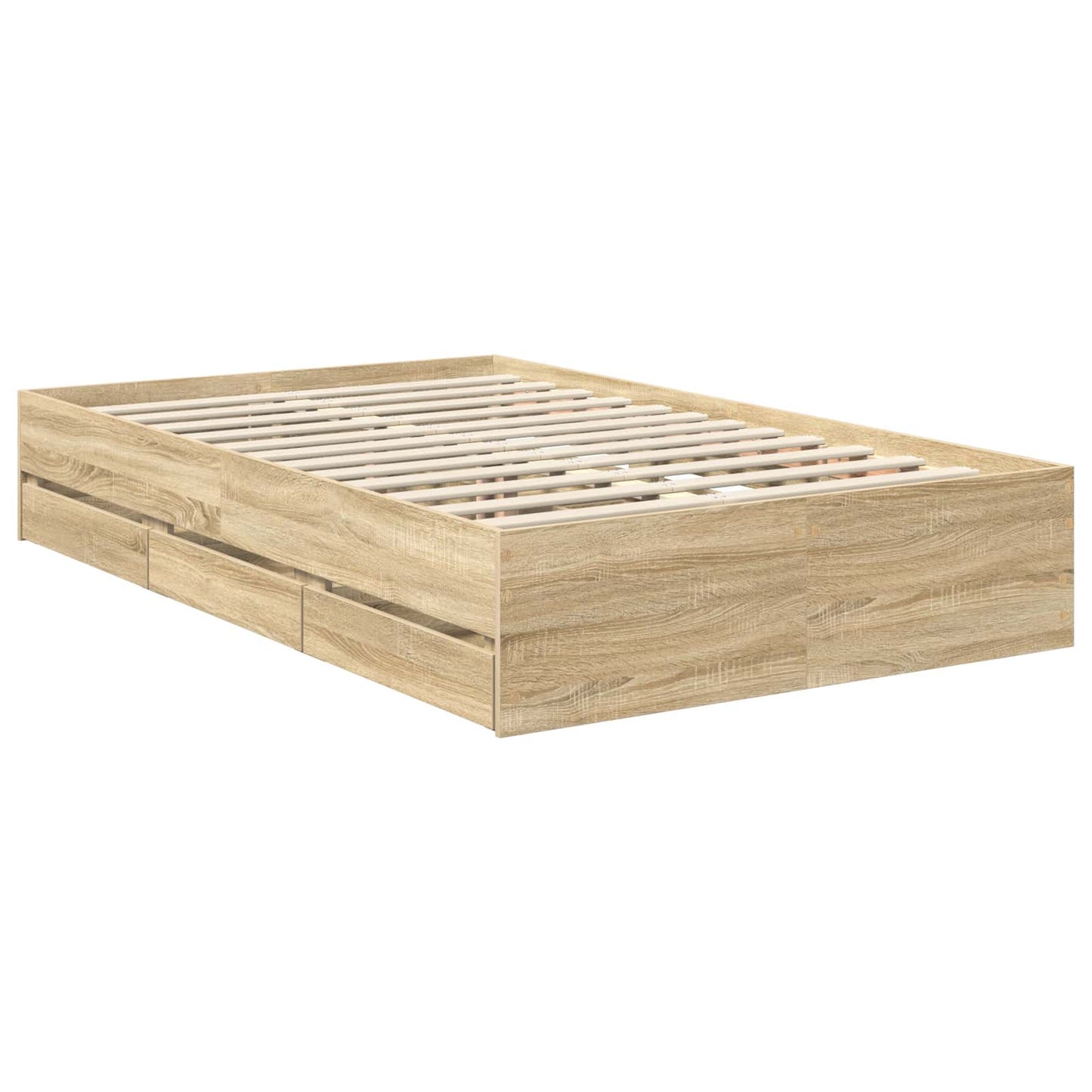 vidaXL Σκελετός Κρεβατιού Δρύς Sonoma 120 x 200 cm Μηχανήματος Ξύλο