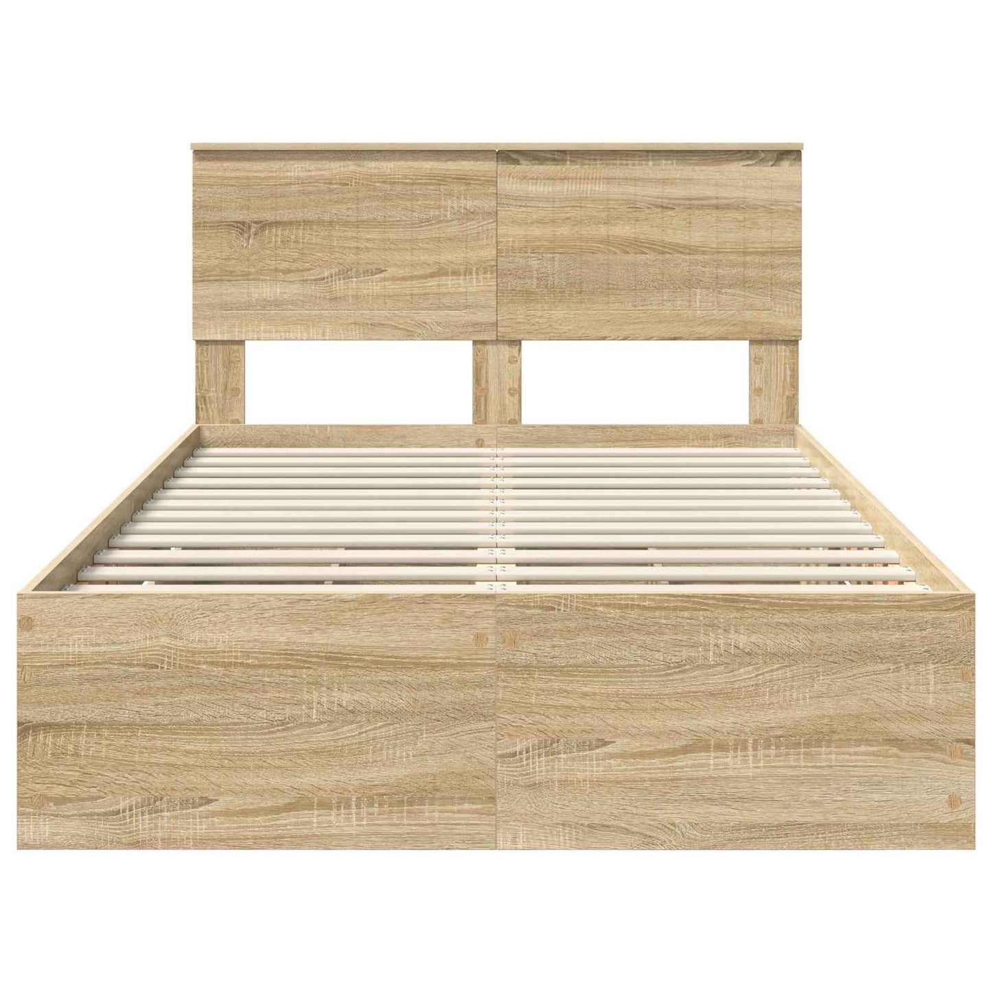 vidaXL Σκελετός Κρεβατιού Δρύς Sonoma 120 x 200 cm Μηχανήματος Ξύλο