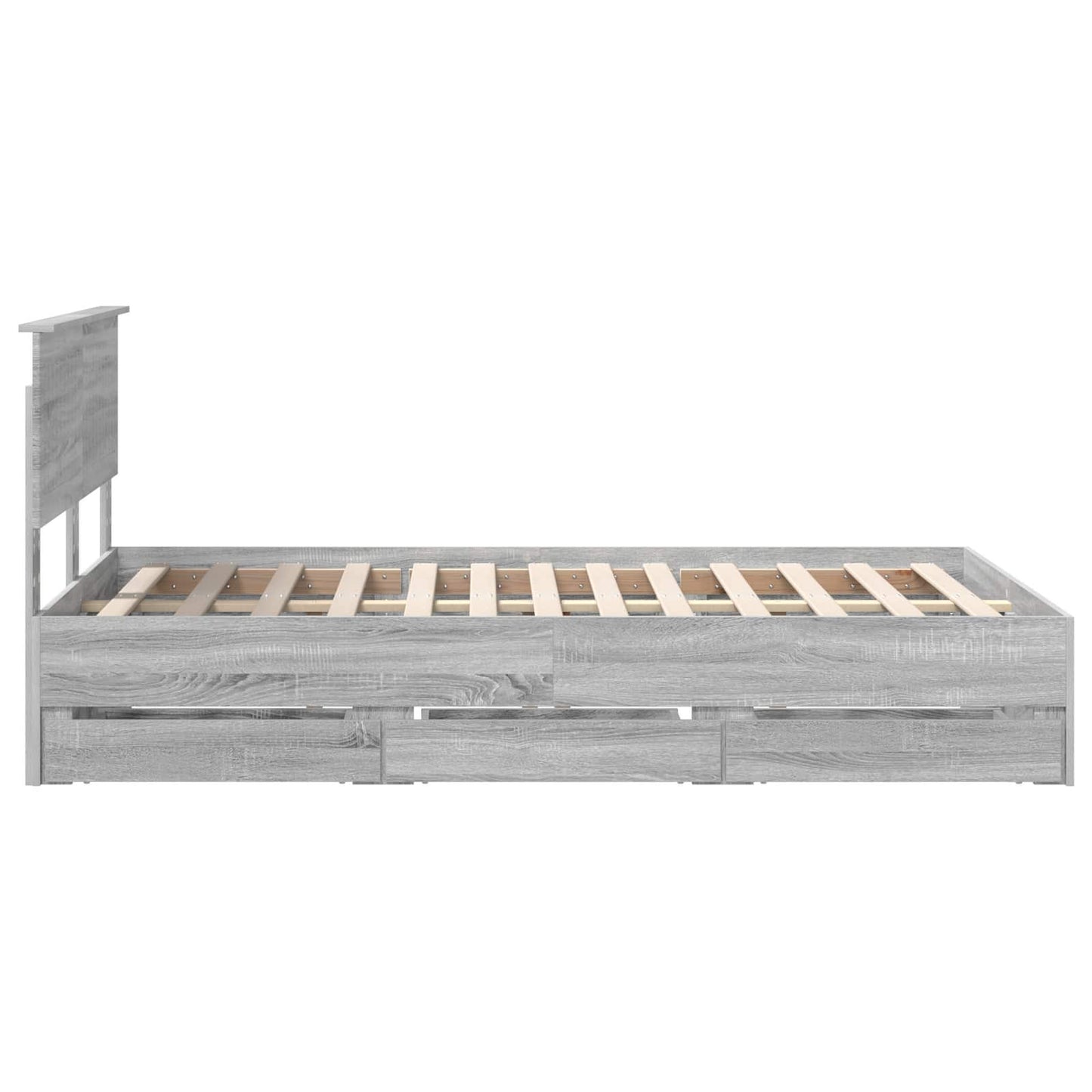 vidaXL Σκελετός Κρεβατιού Γκρίζο Σονομα 120 x 190 cm Μηχανήματος Ξύλο