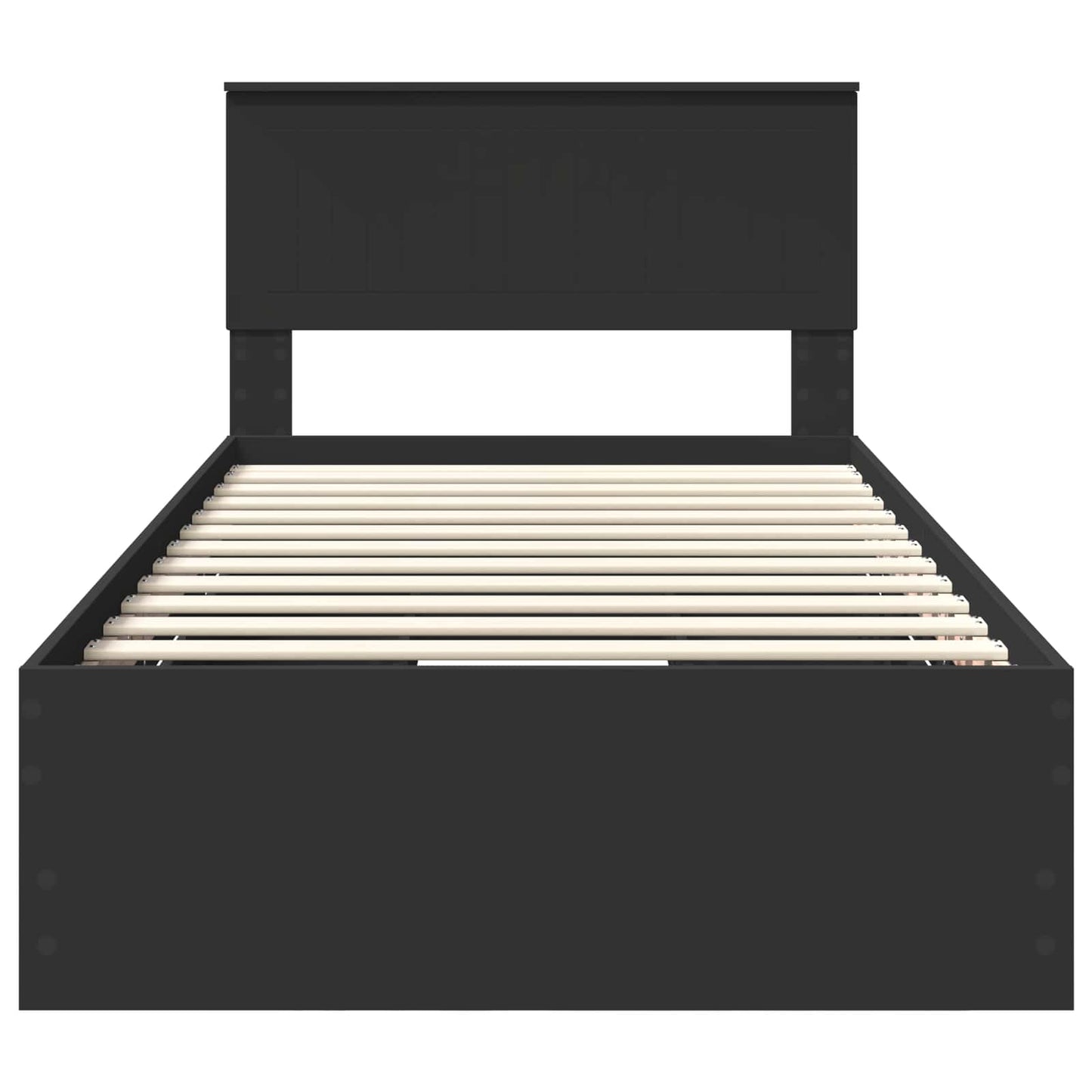 vidaXL Σκελετός Κρεβατιού Μαύρο 100 x 200 cm Μηχανήματος Ξύλο