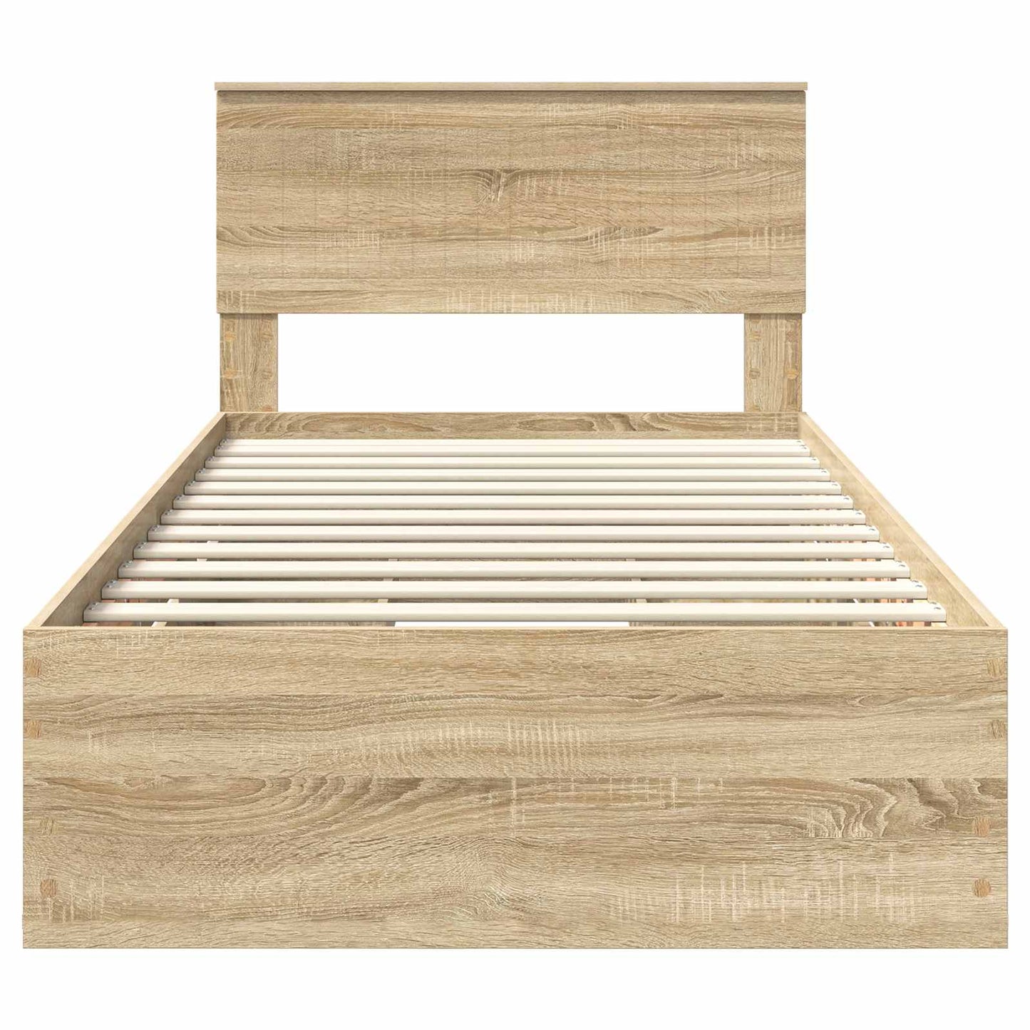 vidaXL Σκελετός Κρεβατιού Δρύς Sonoma 100 x 200 cm Μηχανήματος Ξύλο