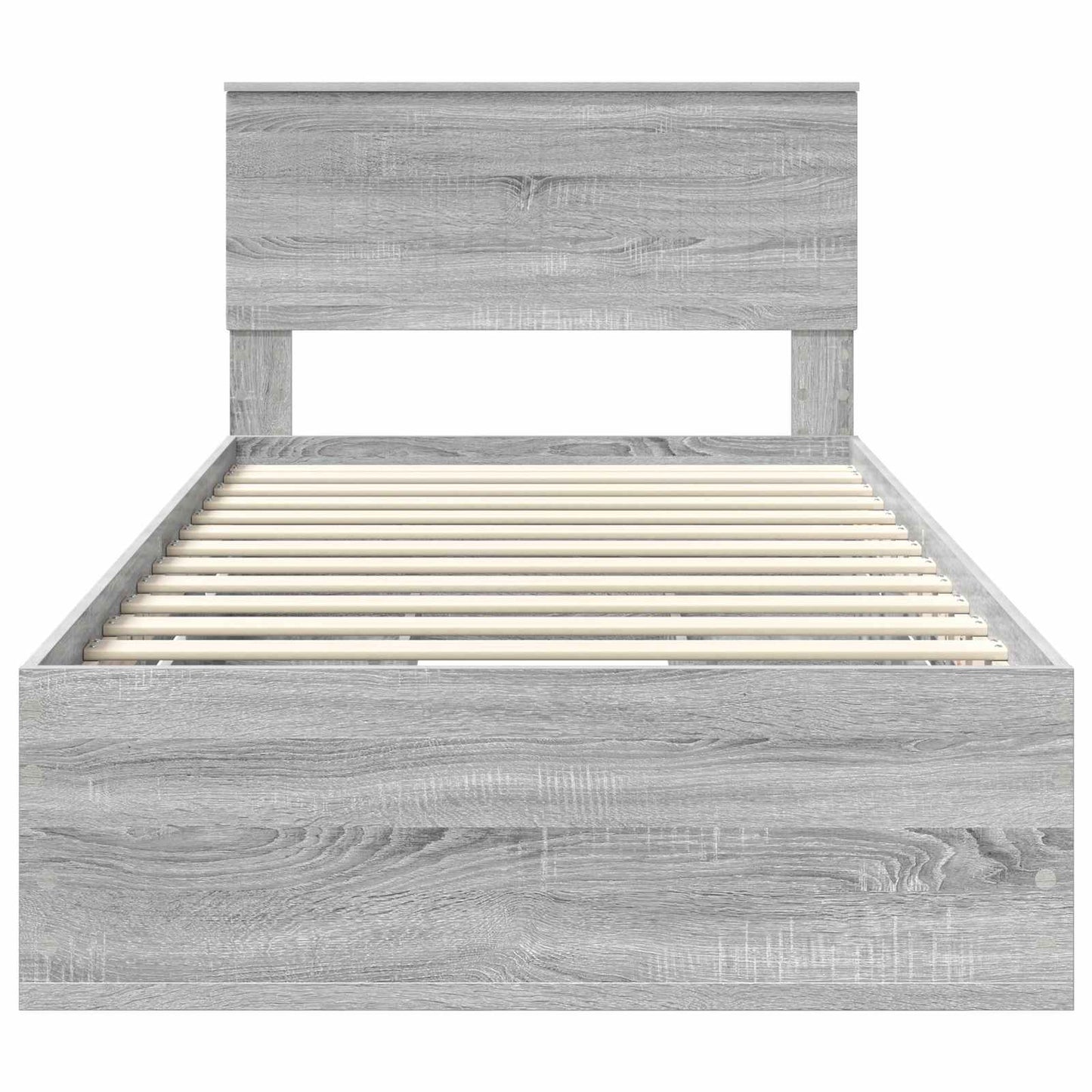 vidaXL Σκελετός Κρεβατιού Γκρίζο Σονομα 100 x 200 cm Μηχανήματος Ξύλο