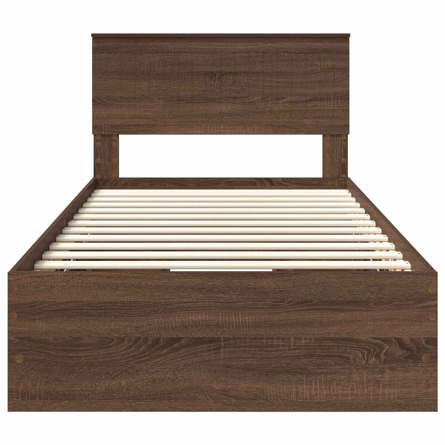 vidaXL Σκελετός Κρεβατιού Καφέ δρυς 100 x 200 cm Μηχανήματος Ξύλο