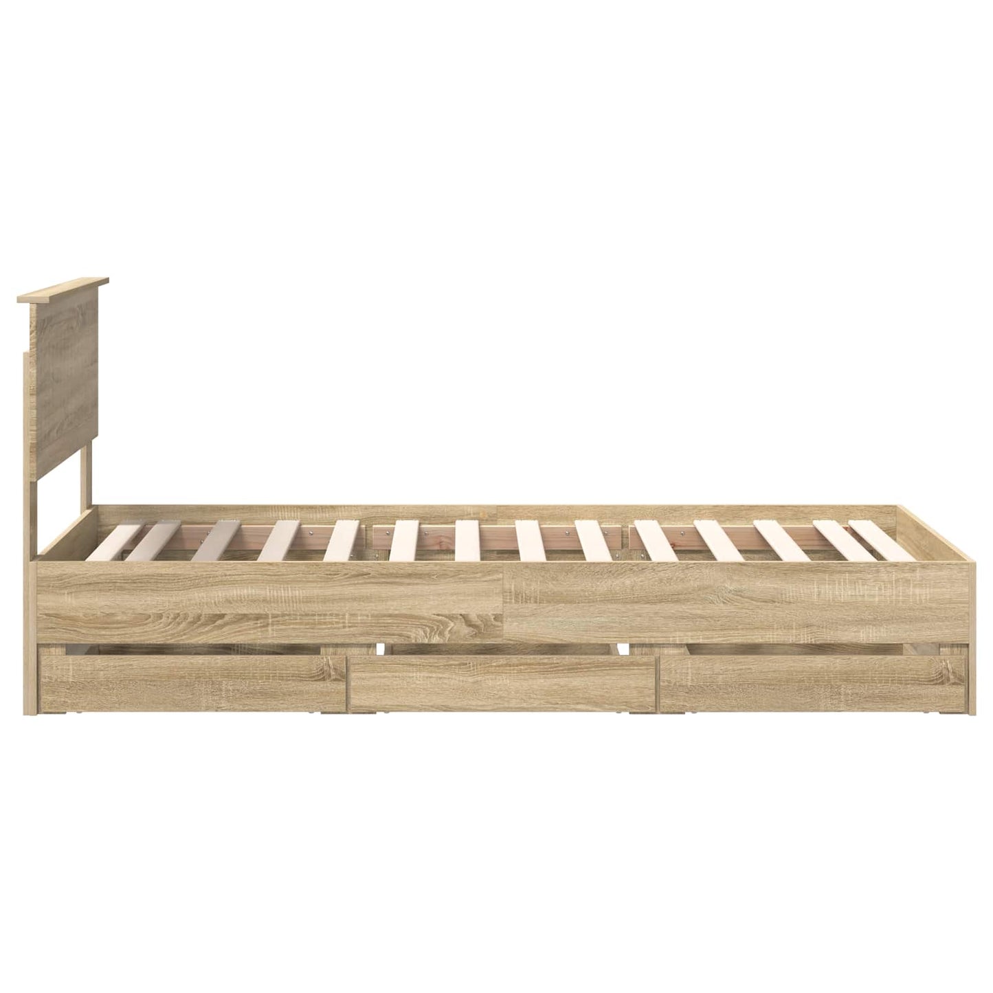 vidaXL Σκελετός Κρεβατιού Δρύς Sonoma 90 x 200 cm Μηχανήματος Ξύλο