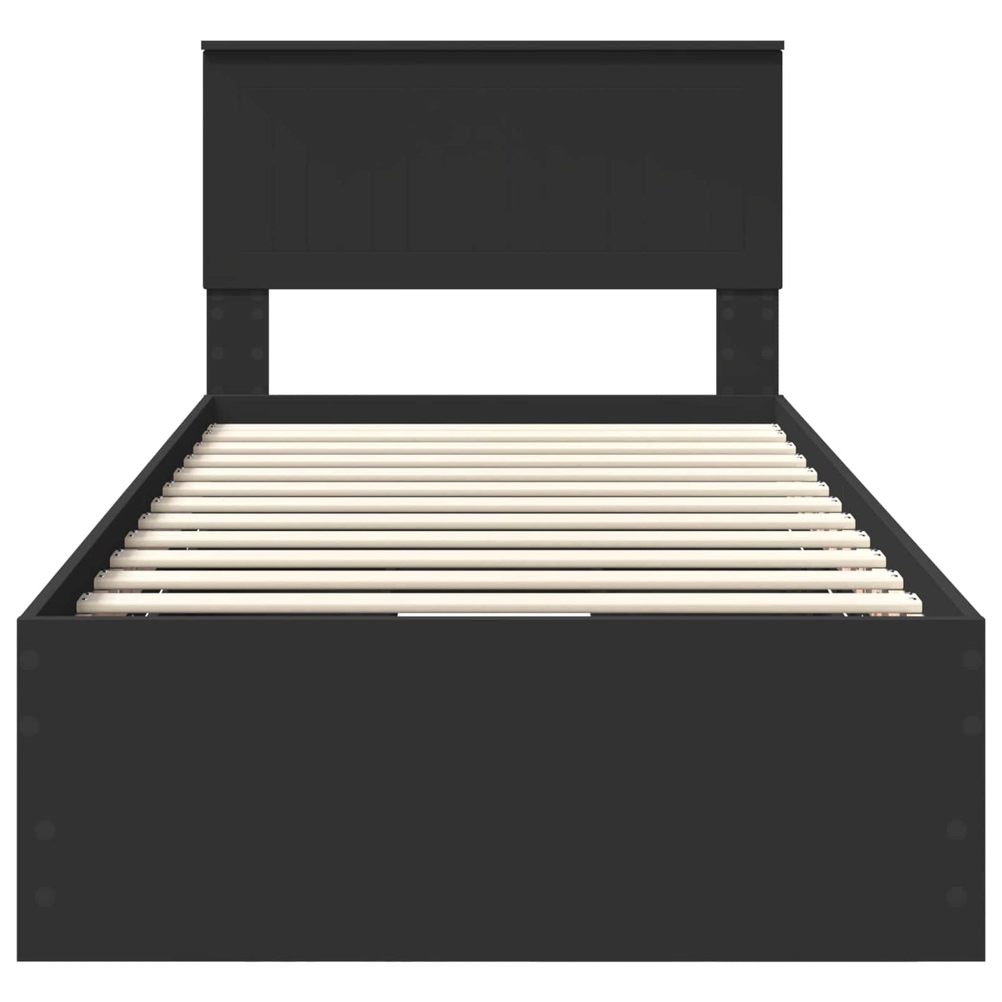 vidaXL Σκελετός Κρεβατιού Μαύρο 90 x 200 cm Μηχανήματος Ξύλο