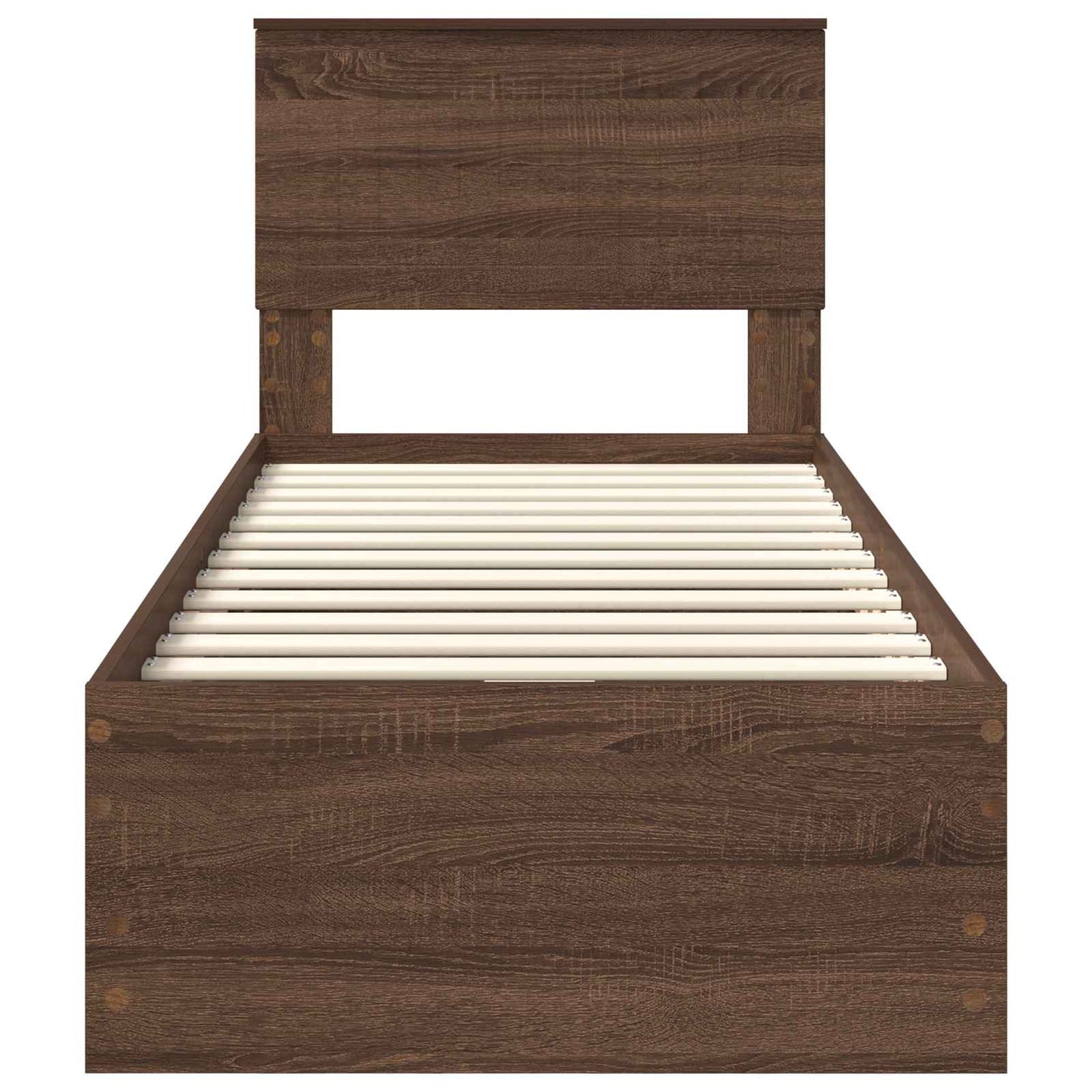 vidaXL Σκελετός Κρεβατιού Καφέ δρυς 75 x 190 cm Μηχανήματος Ξύλο