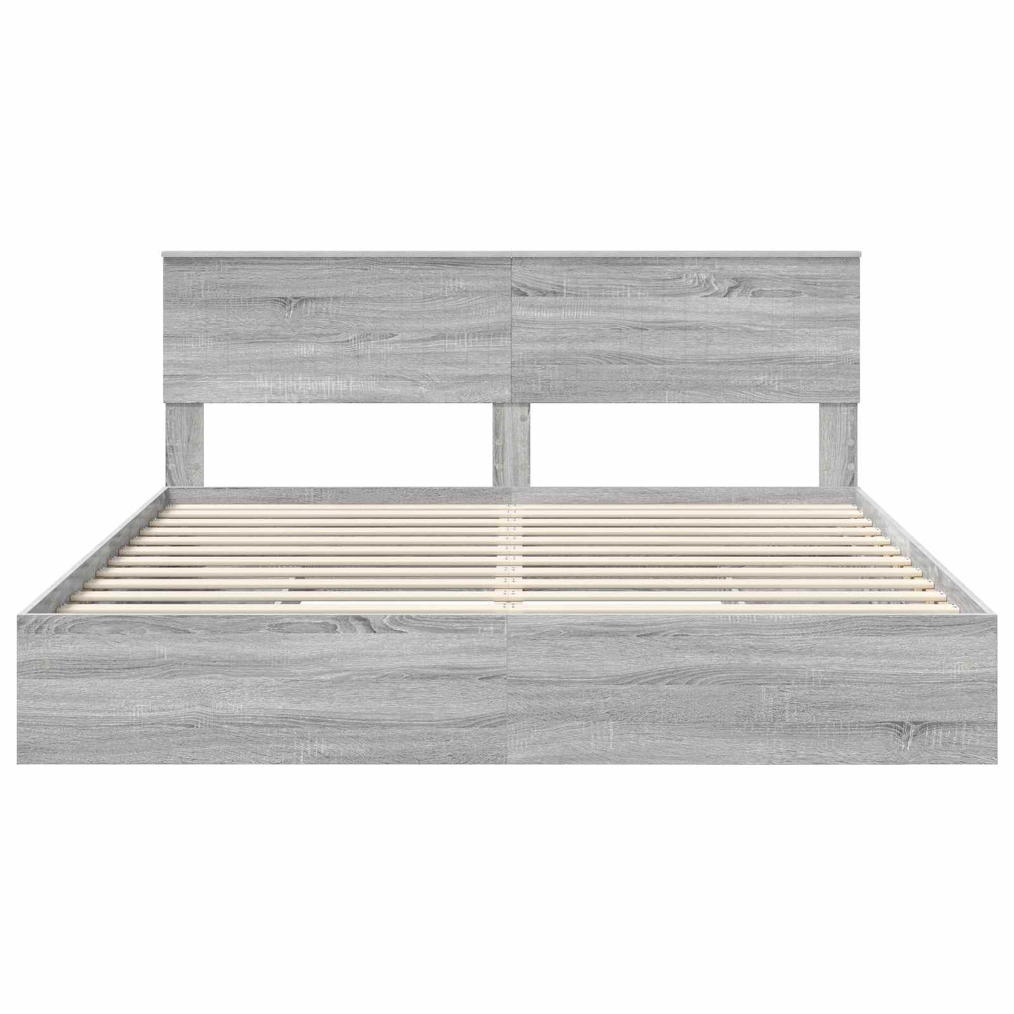 vidaXL Κρεβάτι Αποθήκης Γκρίζο Σονομα 180 x 200 cm Επεξεργασμένο ξύλο