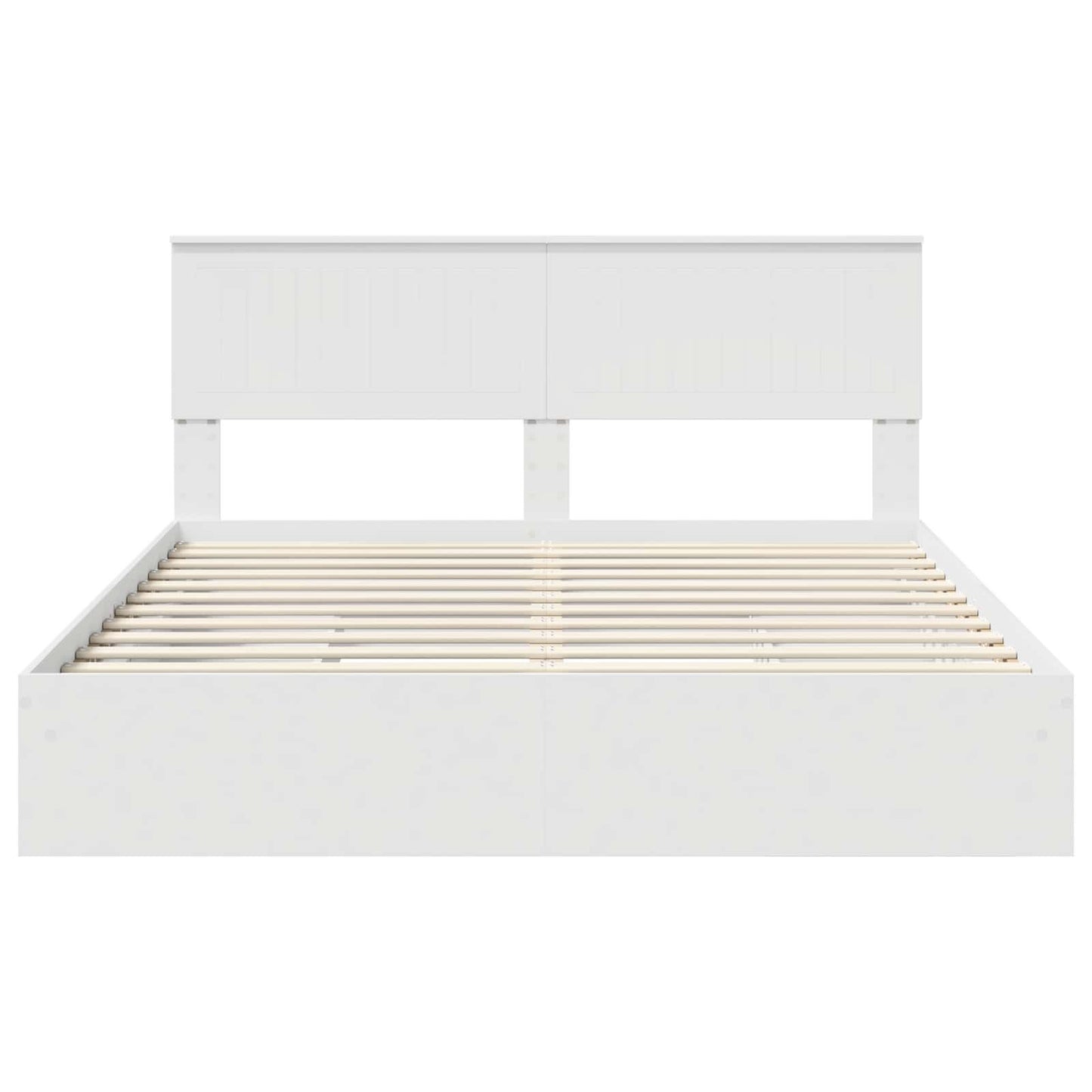vidaXL Κρεβάτι Αποθήκης Λευκό 160 x 200 cm Επεξεργασμένο ξύλο