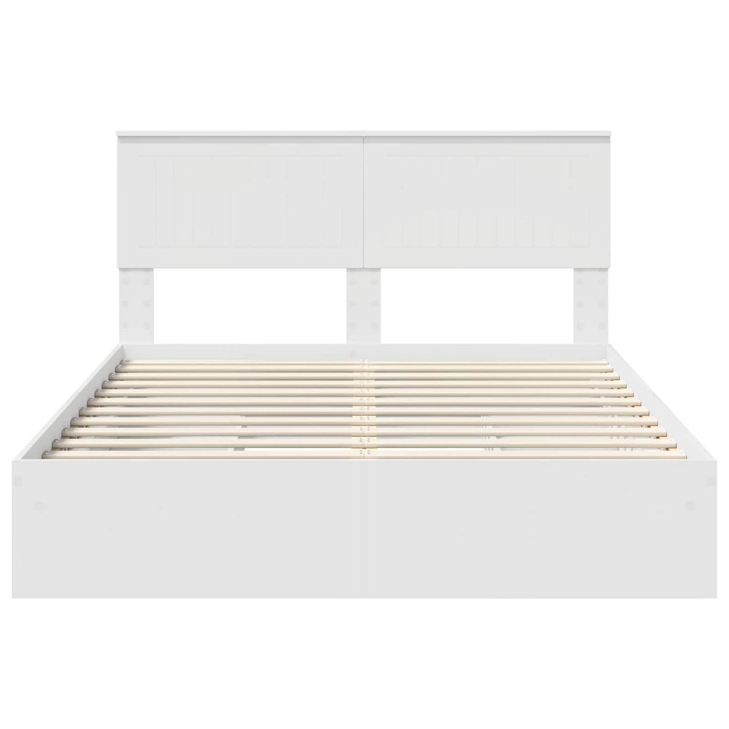 vidaXL Κρεβάτι Αποθήκης Λευκό 140 x 200 cm Επεξεργασμένο ξύλο