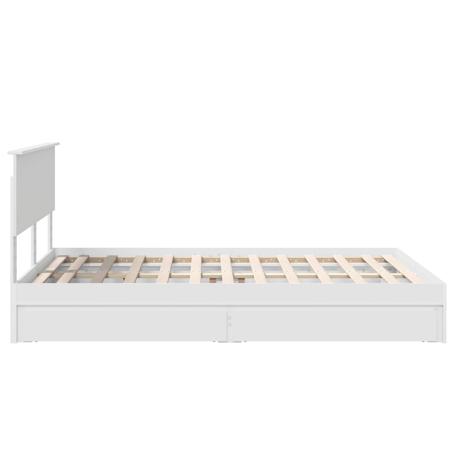 vidaXL Κρεβάτι Αποθήκης Λευκό 140 x 200 cm Επεξεργασμένο ξύλο