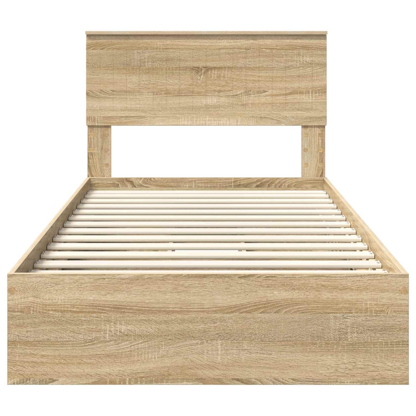 vidaXL Κρεβάτι Αποθήκης Δρύς Sonoma 100 x 200 cm Επεξεργασμένο ξύλο