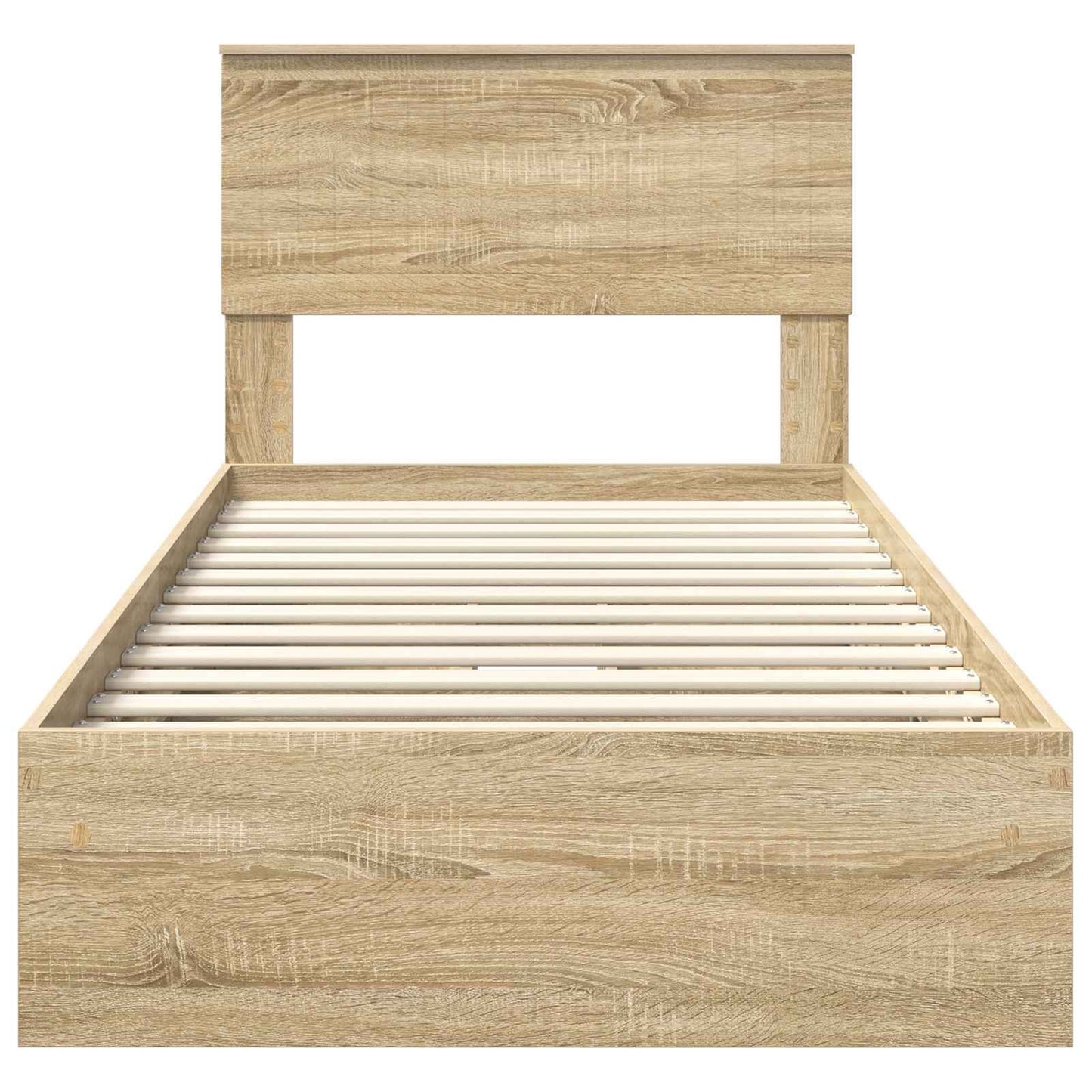 vidaXL Κρεβάτι Αποθήκης Δρύς Sonoma 90 x 190 cm Επεξεργασμένο ξύλο