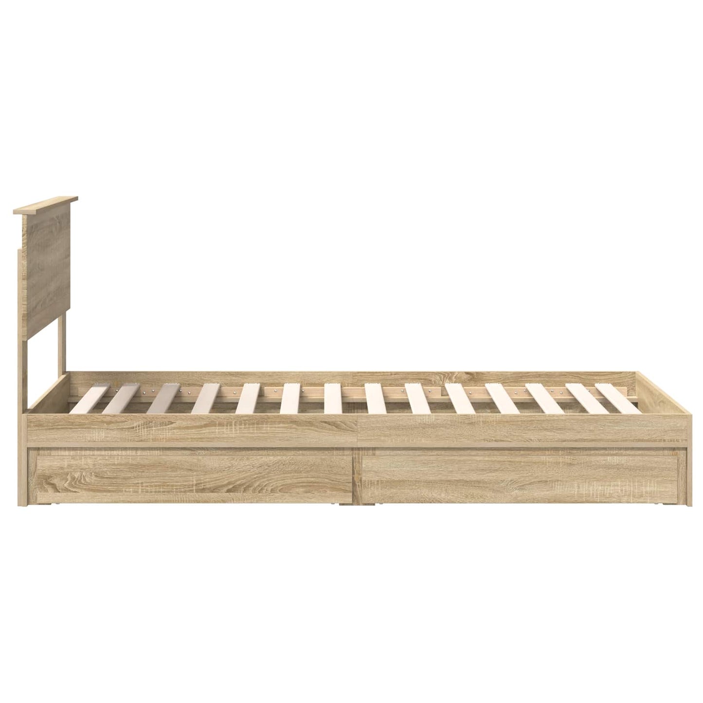 vidaXL Κρεβάτι Αποθήκης Δρύς Sonoma 90 x 190 cm Επεξεργασμένο ξύλο